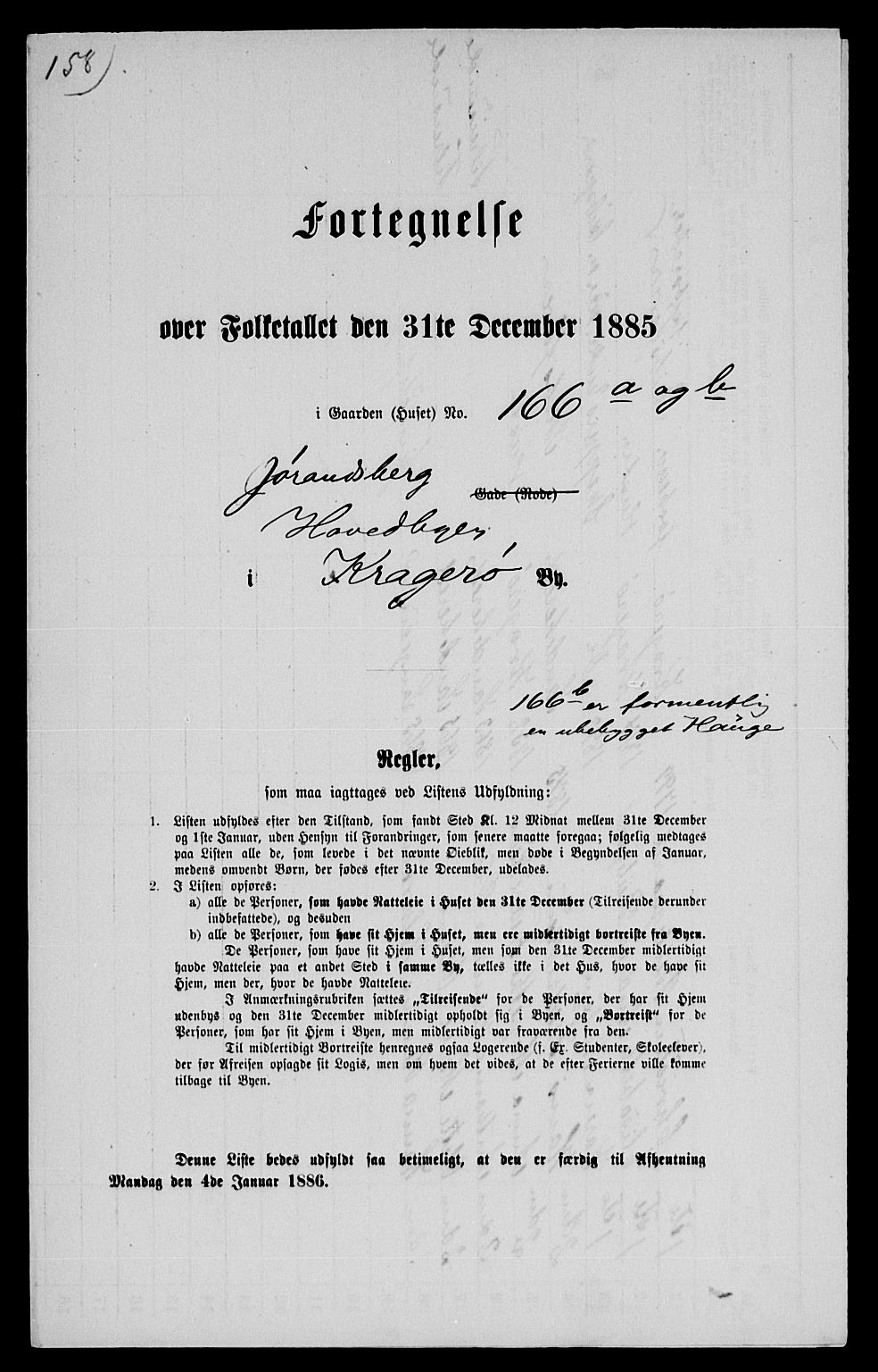 SAKO, 1885 census for 0801 Kragerø, 1885, p. 1349