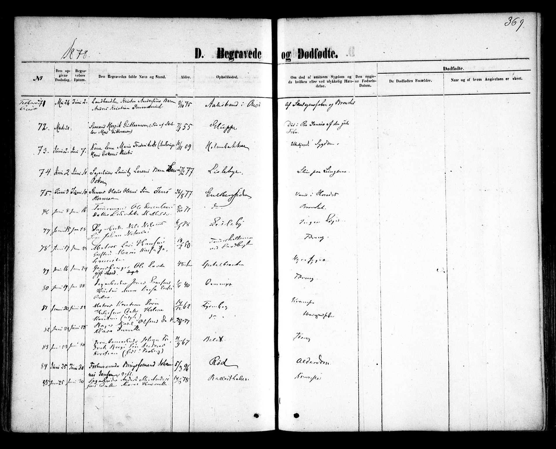 Glemmen prestekontor Kirkebøker, AV/SAO-A-10908/F/Fa/L0009: Parish register (official) no. 9, 1871-1878, p. 369