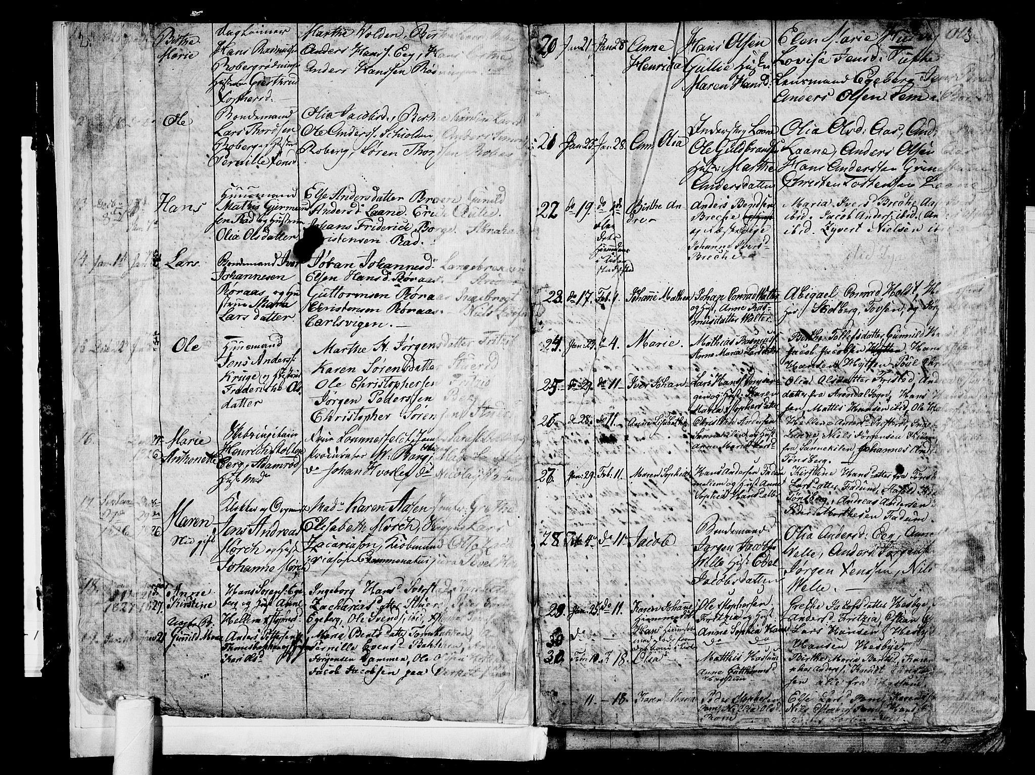 Sem kirkebøker, AV/SAKO-A-5/G/Ga/L0002: Parish register (copy) no. I 2, 1826-1844, p. 2-3