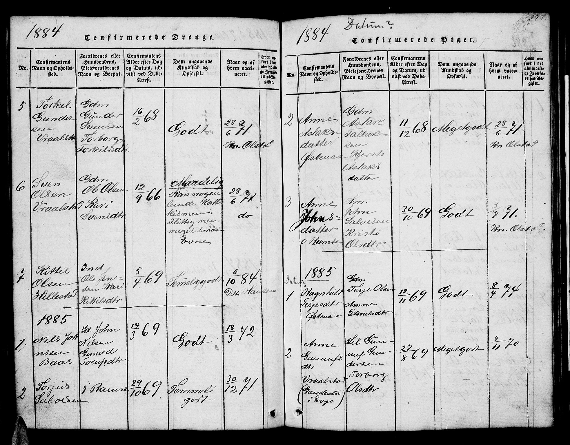 Åmli sokneprestkontor, AV/SAK-1111-0050/F/Fb/Fbb/L0001: Parish register (copy) no. B 1, 1816-1889, p. 277