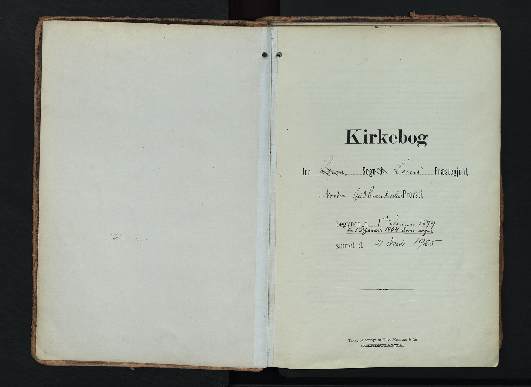 Lom prestekontor, SAH/PREST-070/K/L0010: Parish register (official) no. 10, 1899-1926