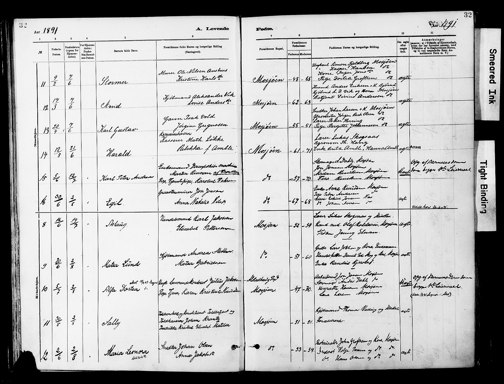Ministerialprotokoller, klokkerbøker og fødselsregistre - Nordland, AV/SAT-A-1459/820/L0296: Parish register (official) no. 820A17, 1880-1903, p. 32