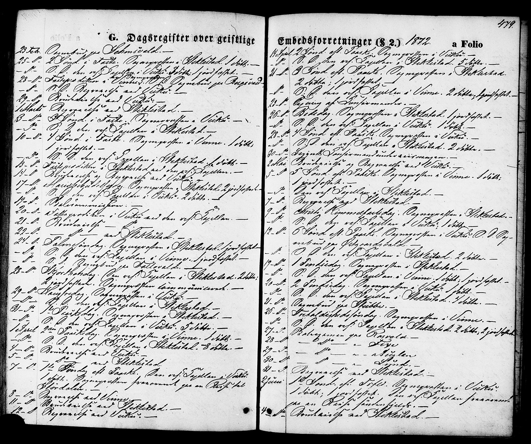 Ministerialprotokoller, klokkerbøker og fødselsregistre - Nord-Trøndelag, SAT/A-1458/723/L0242: Parish register (official) no. 723A11, 1870-1880, p. 479