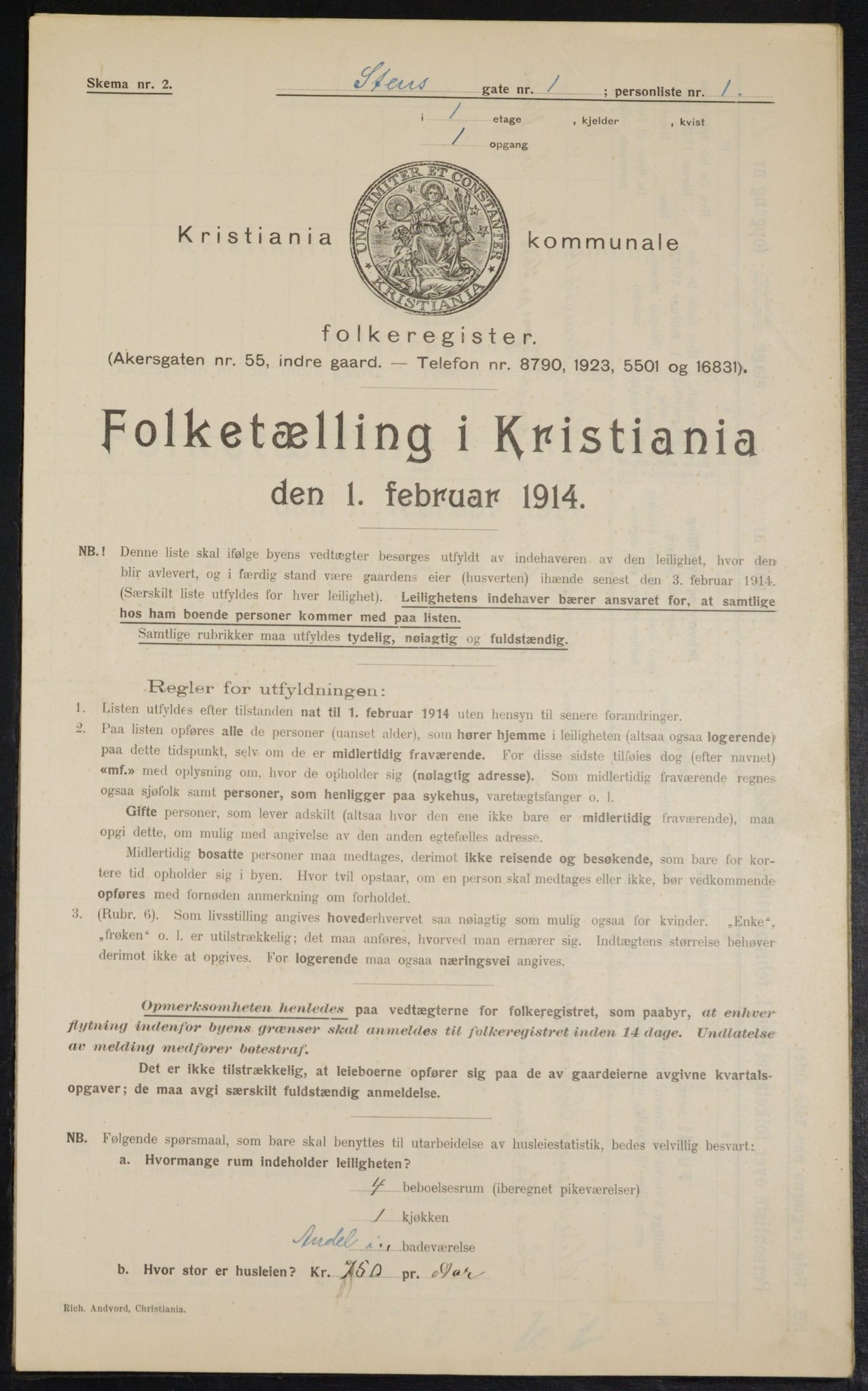 OBA, Municipal Census 1914 for Kristiania, 1914, p. 101765