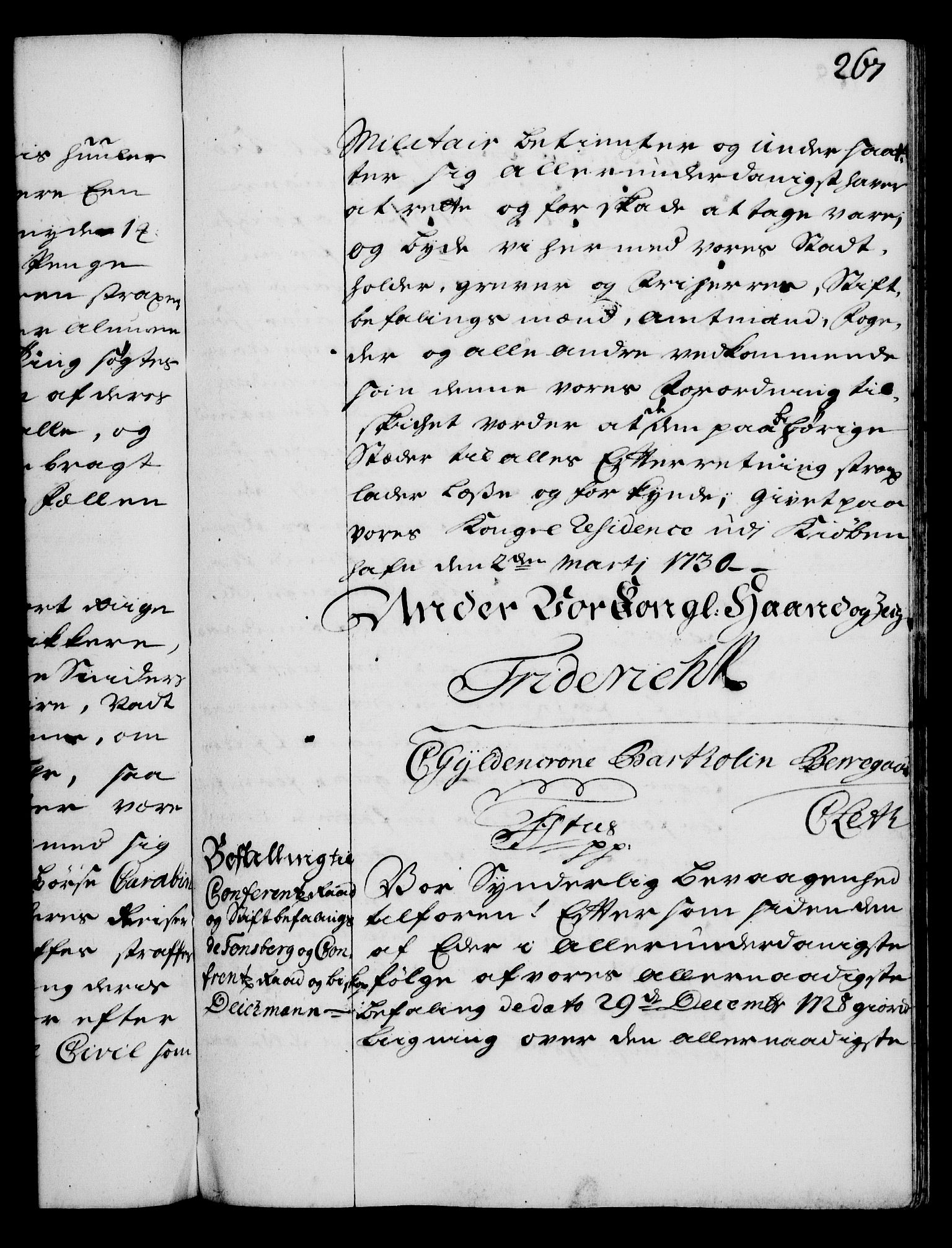 Rentekammeret, Kammerkanselliet, AV/RA-EA-3111/G/Gg/Gga/L0003: Norsk ekspedisjonsprotokoll med register (merket RK 53.3), 1727-1734, p. 267