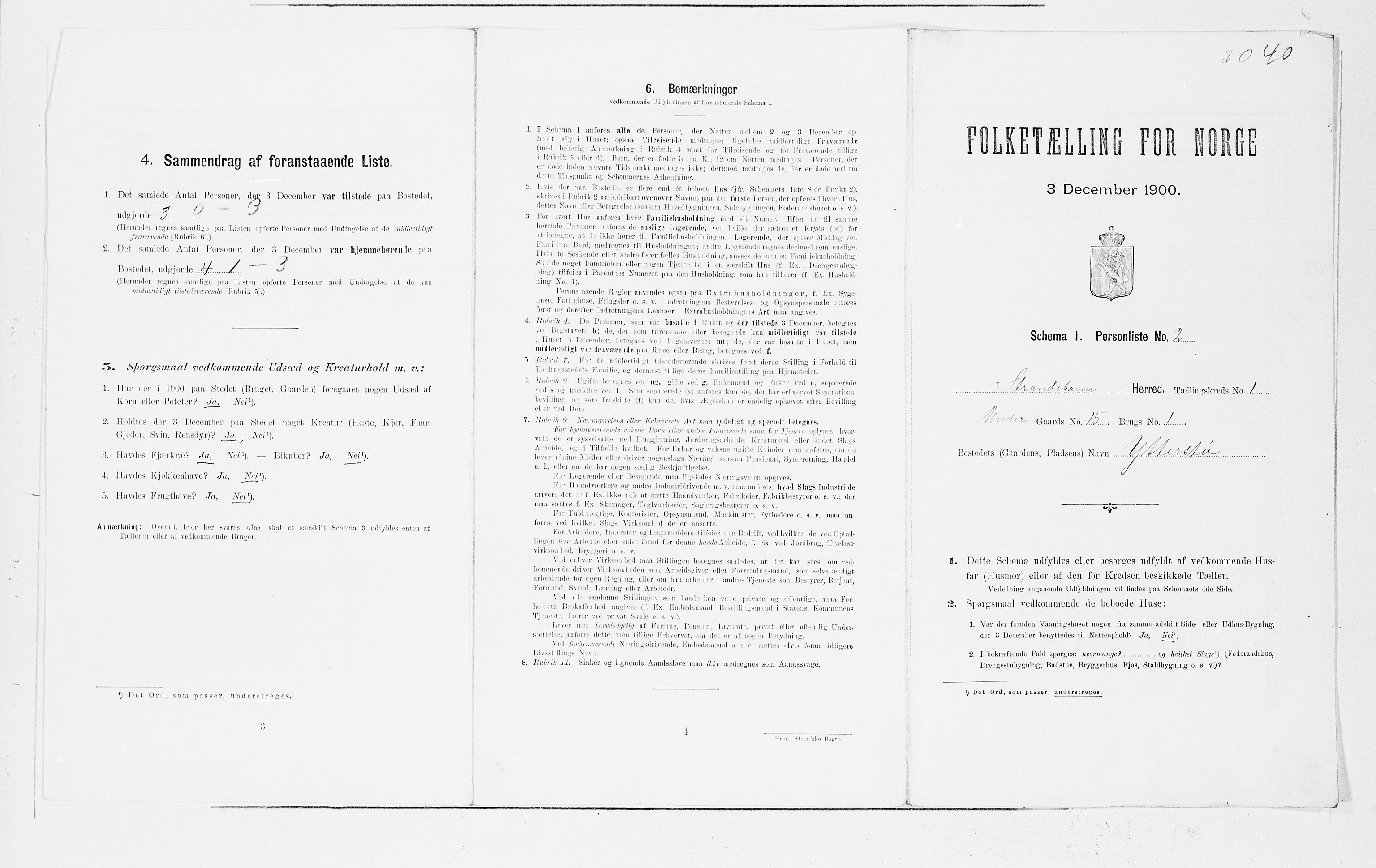 SAB, 1900 census for Strandebarm og Varaldsøy, 1900, p. 22