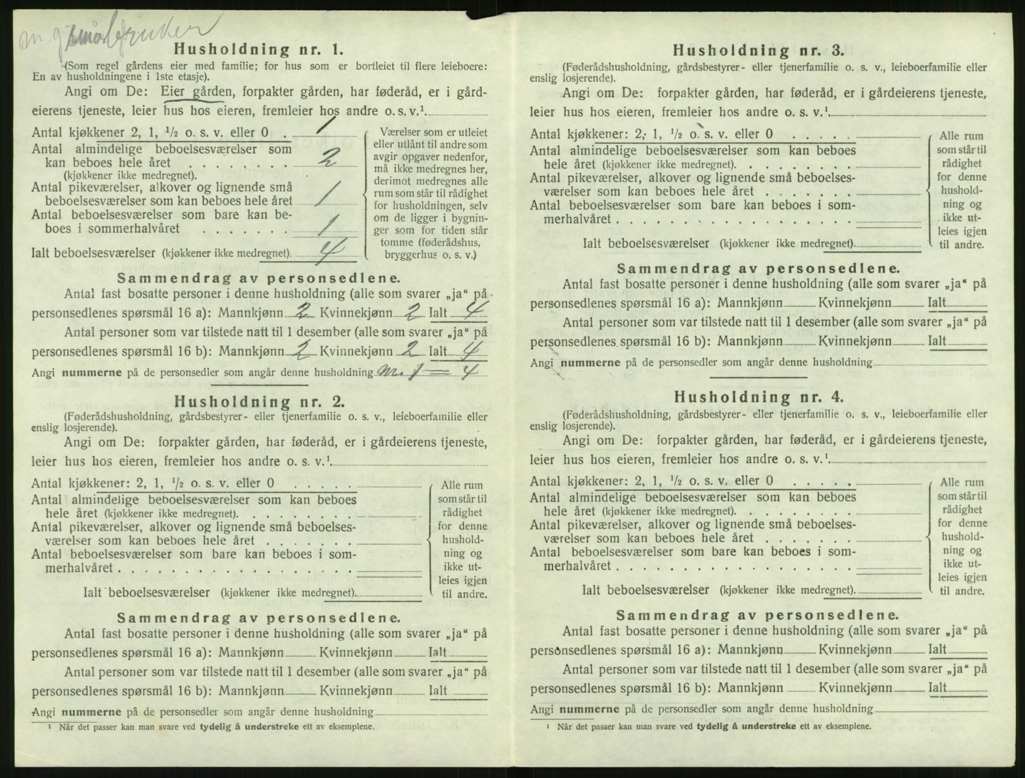 SAT, 1920 census for Ulstein, 1920, p. 165