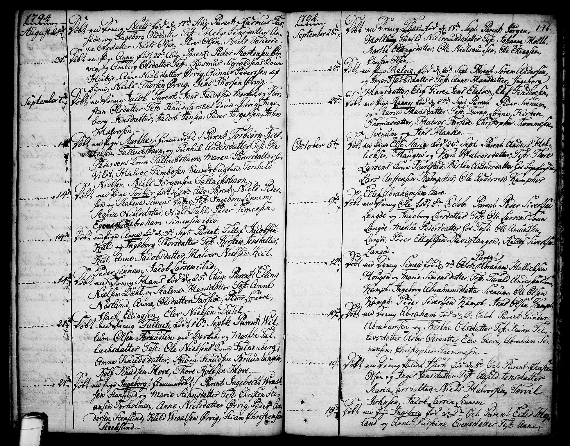 Sannidal kirkebøker, AV/SAKO-A-296/F/Fa/L0002: Parish register (official) no. 2, 1767-1802, p. 146