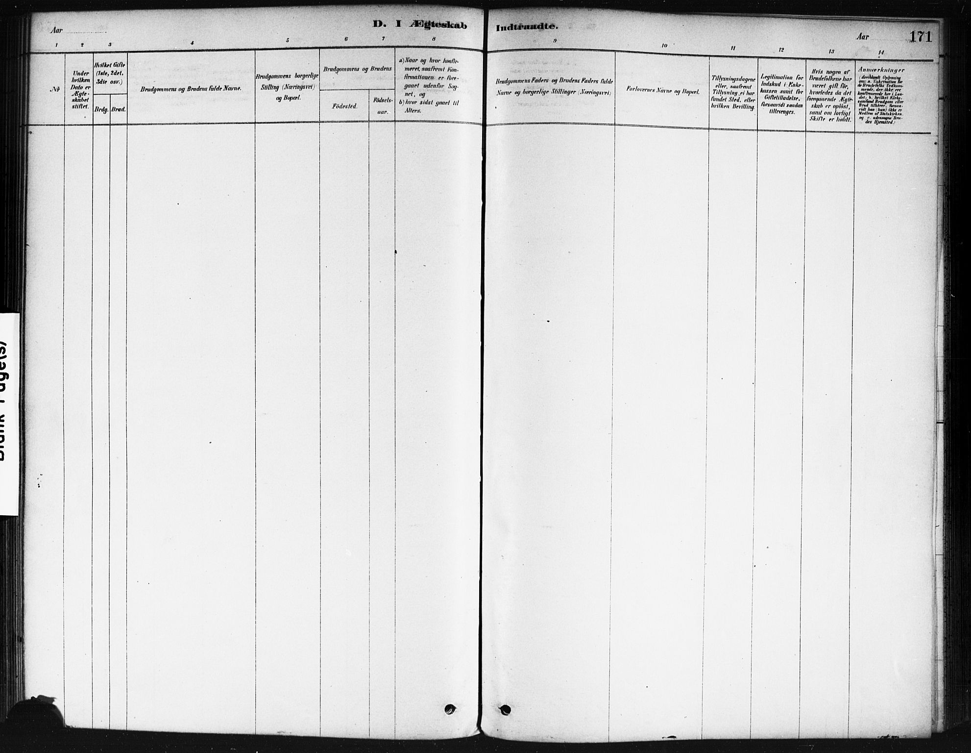 Våler prestekontor Kirkebøker, AV/SAO-A-11083/F/Fa/L0010: Parish register (official) no. I 10, 1878-1896, p. 171