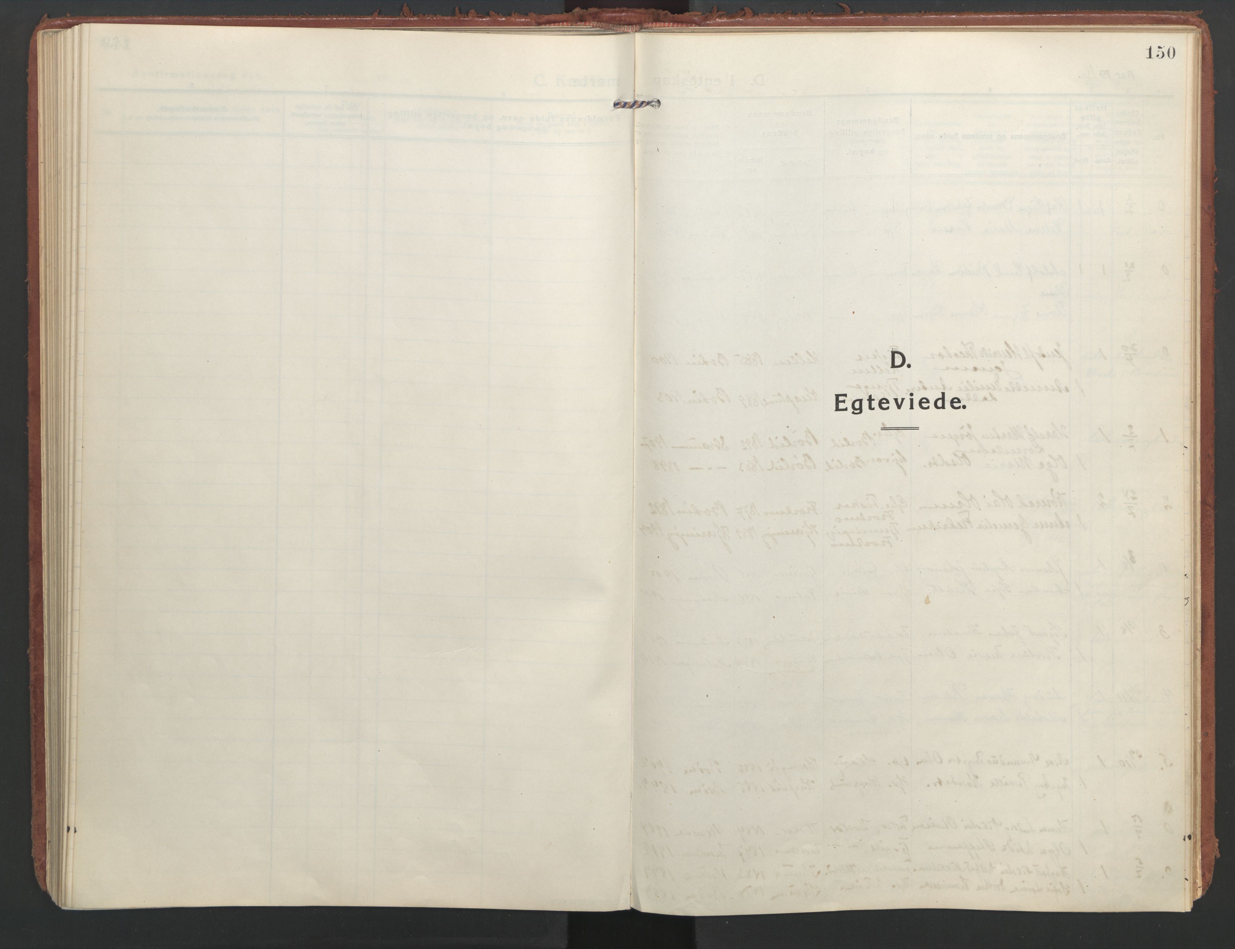 Ministerialprotokoller, klokkerbøker og fødselsregistre - Nordland, SAT/A-1459/804/L0086: Parish register (official) no. 804A07, 1916-1935, p. 150