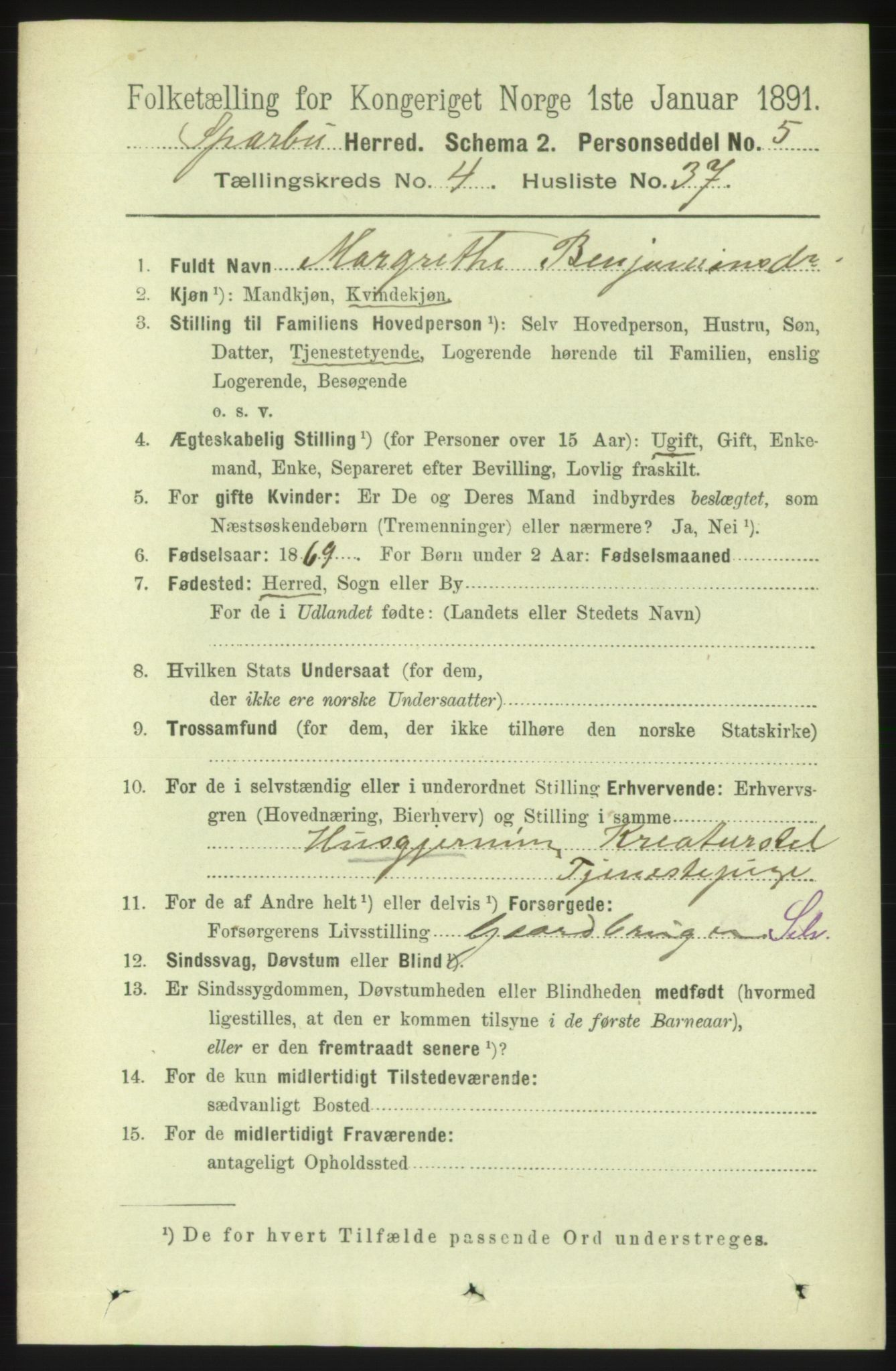 RA, 1891 census for 1731 Sparbu, 1891, p. 1576