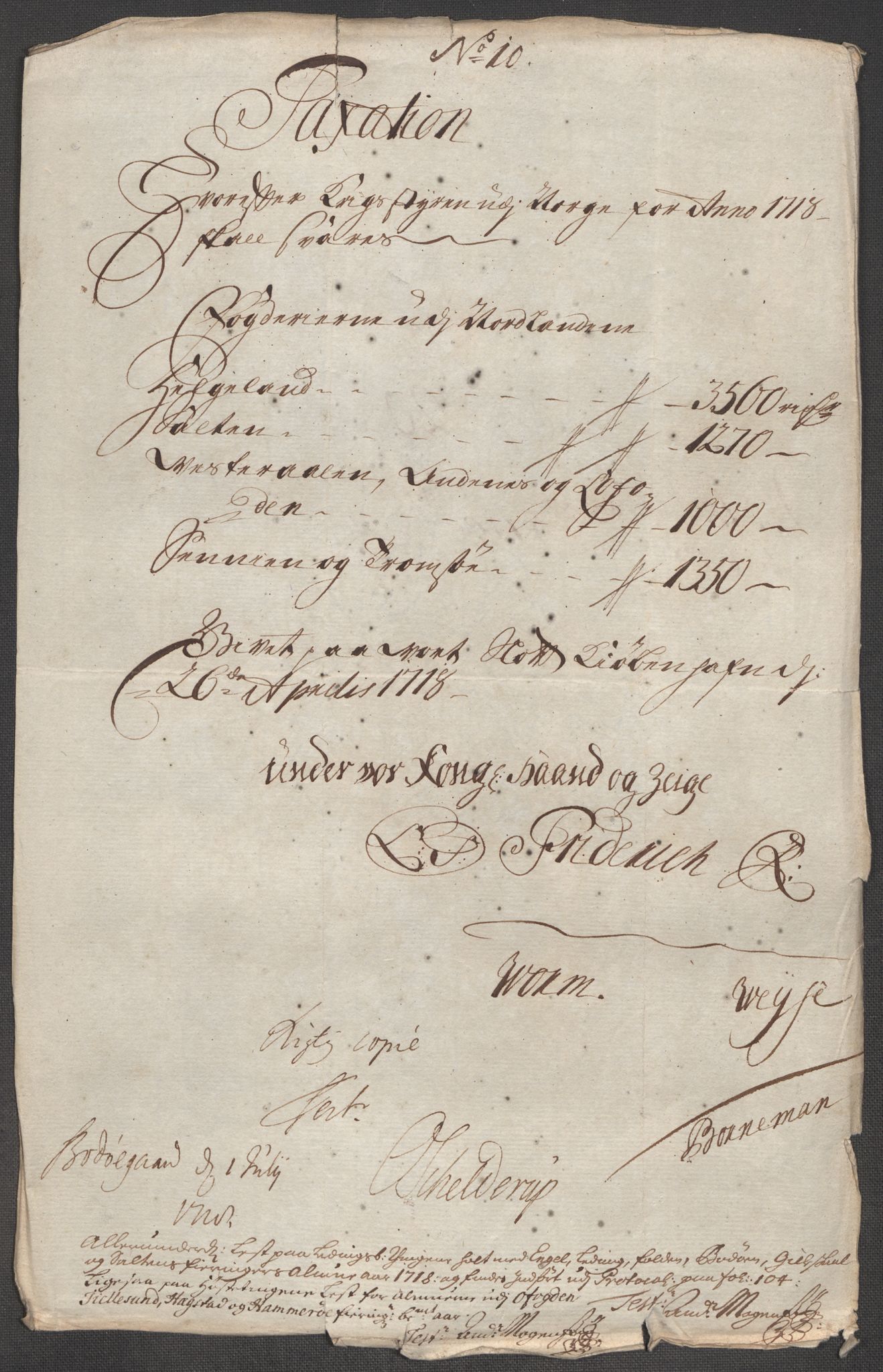 Rentekammeret inntil 1814, Reviderte regnskaper, Fogderegnskap, AV/RA-EA-4092/R66/L4588: Fogderegnskap Salten, 1718, p. 177