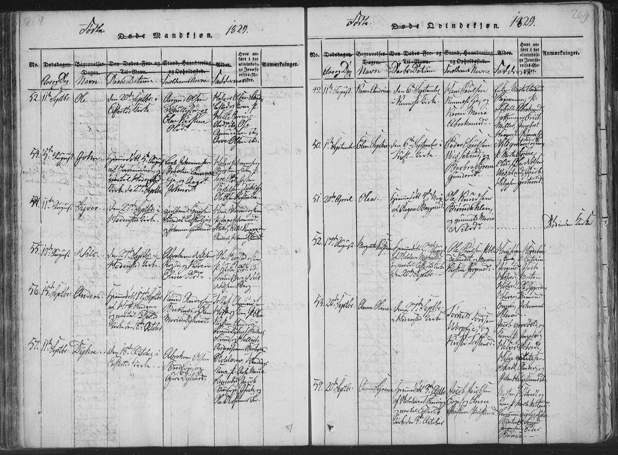 Sandsvær kirkebøker, SAKO/A-244/F/Fa/L0004: Parish register (official) no. I 4, 1817-1839, p. 268-269