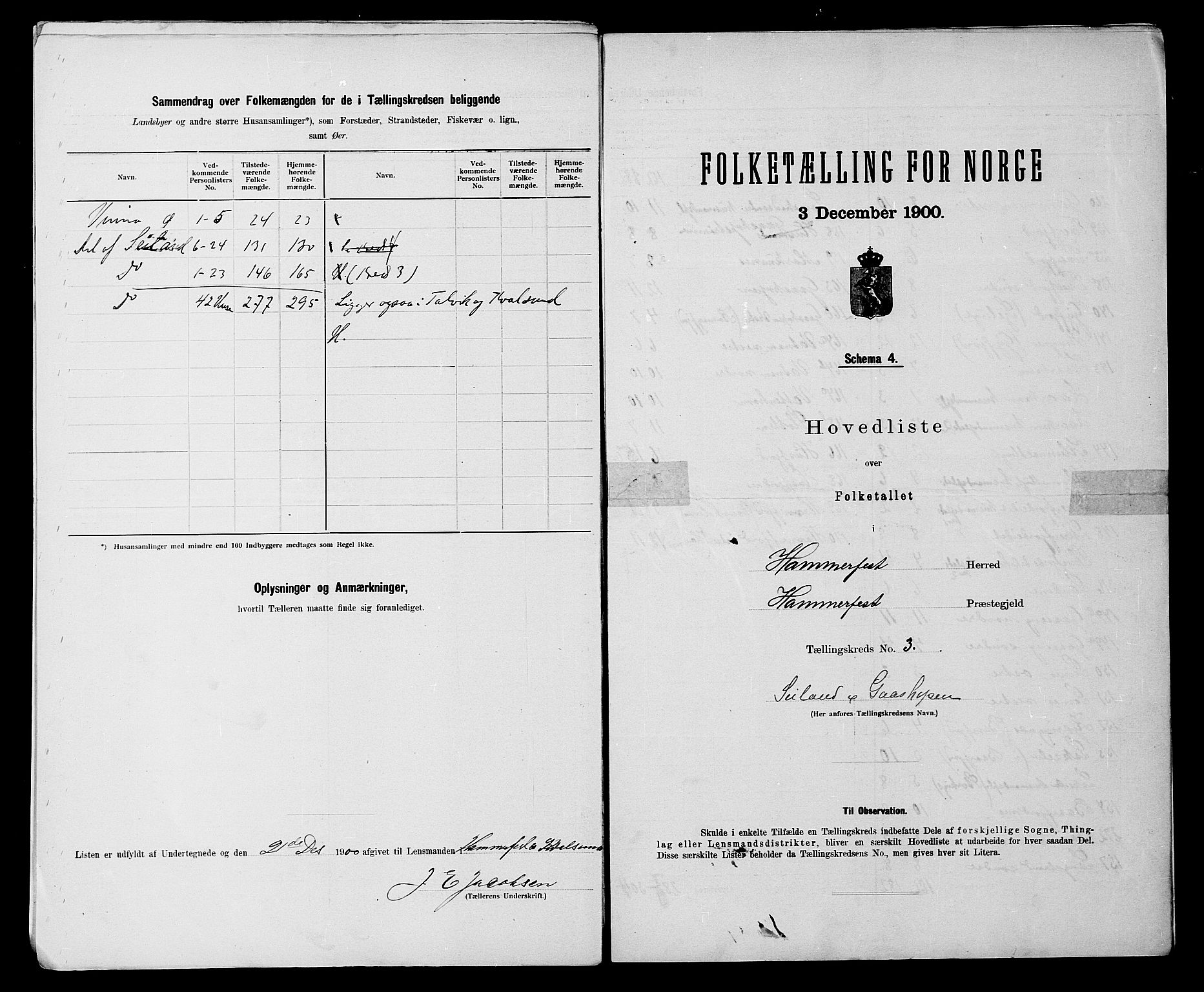 SATØ, 1900 census for Hammerfest, 1900, p. 8