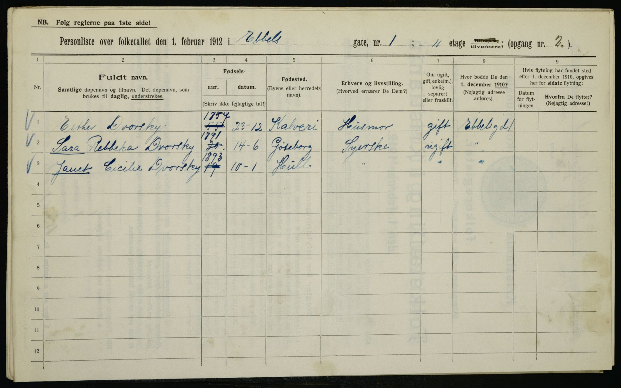 OBA, Municipal Census 1912 for Kristiania, 1912, p. 17977