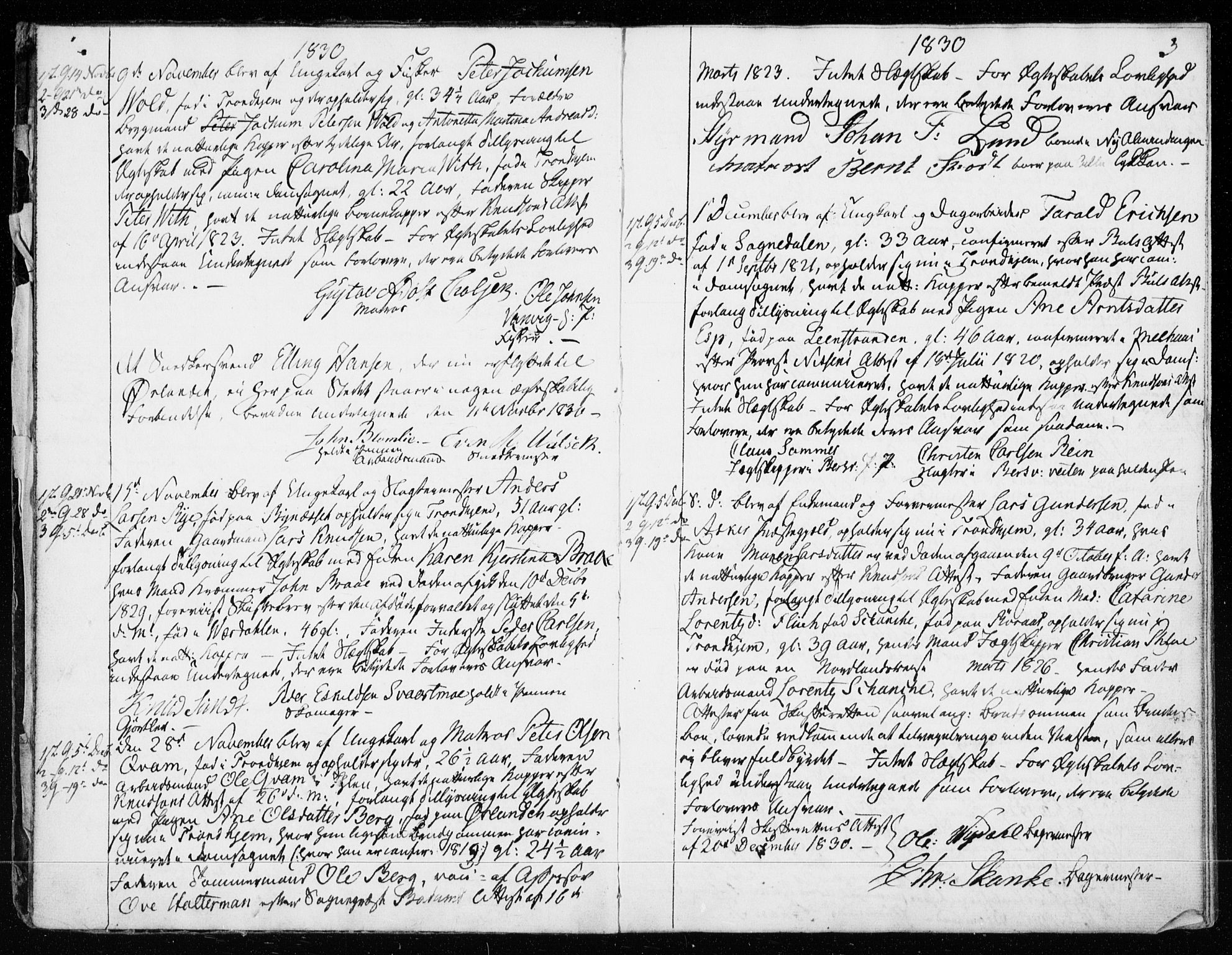 Ministerialprotokoller, klokkerbøker og fødselsregistre - Sør-Trøndelag, SAT/A-1456/601/L0046: Parish register (official) no. 601A14, 1830-1841, p. 3