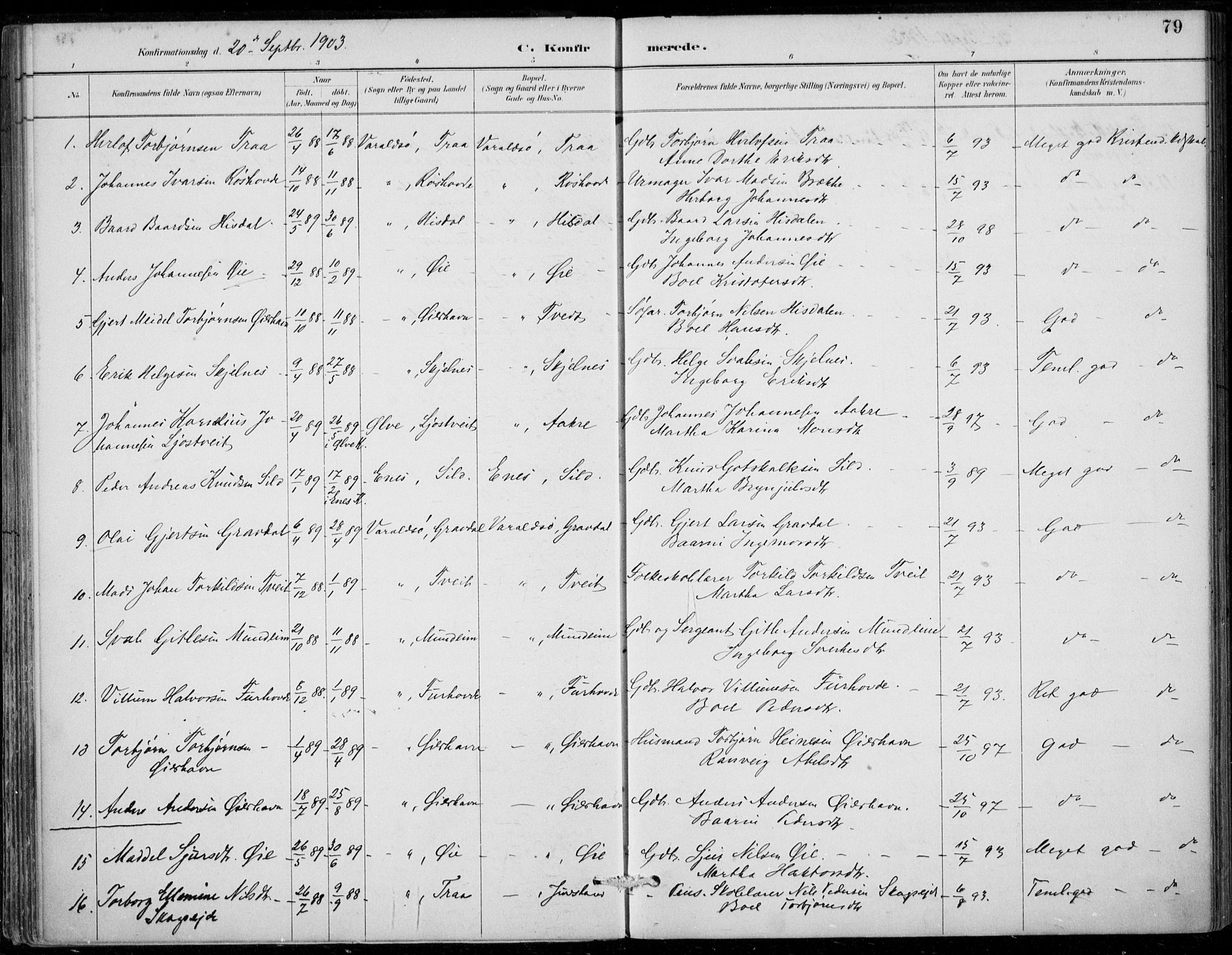 Strandebarm sokneprestembete, SAB/A-78401/H/Haa: Parish register (official) no. D  1, 1886-1912, p. 79