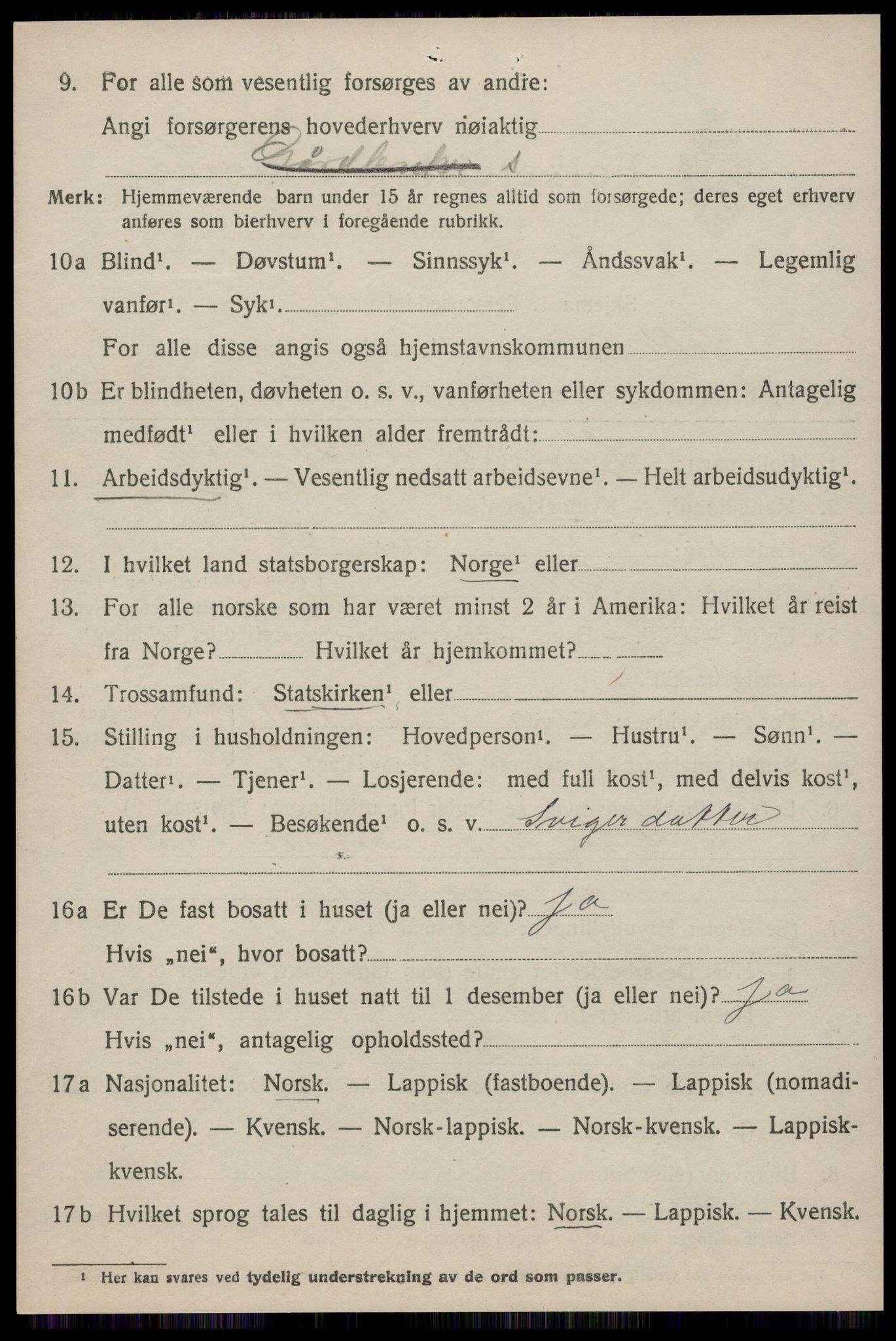 SAT, 1920 census for Selbu, 1920, p. 1681