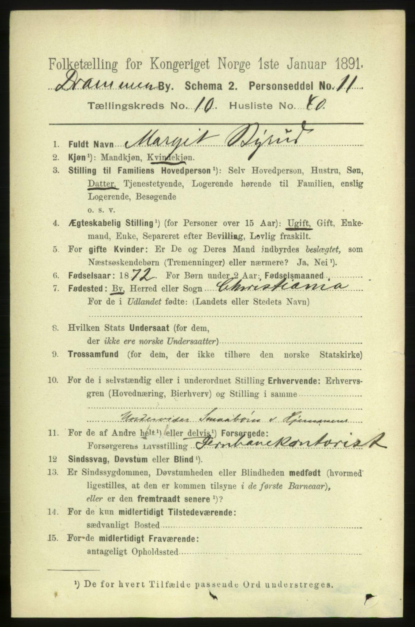 RA, 1891 census for 0602 Drammen, 1891, p. 8329