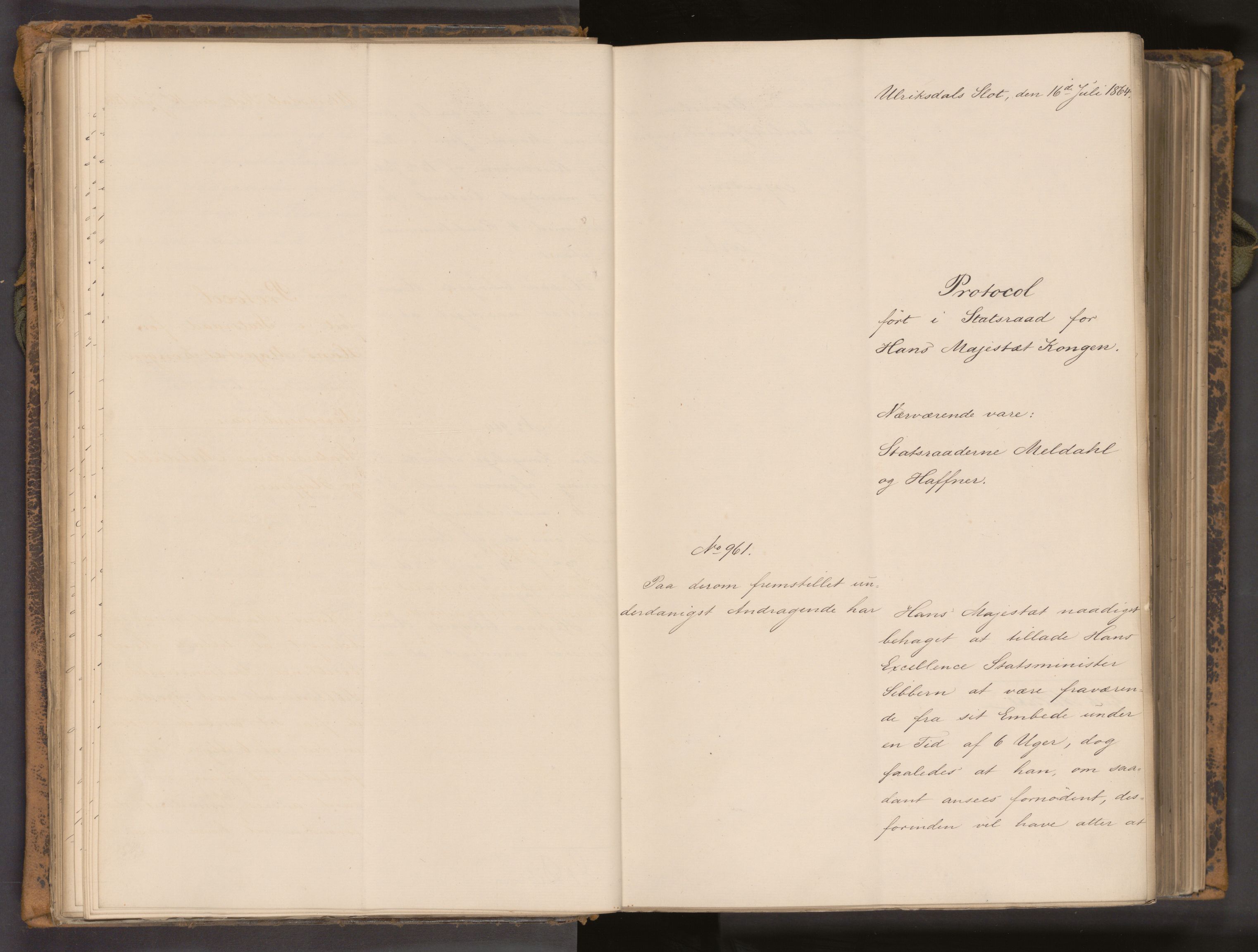 Statsrådssekretariatet, AV/RA-S-1001/A/Ab/L0102: Kgl. res. nr. 828-1682, 2. halvår, 1864