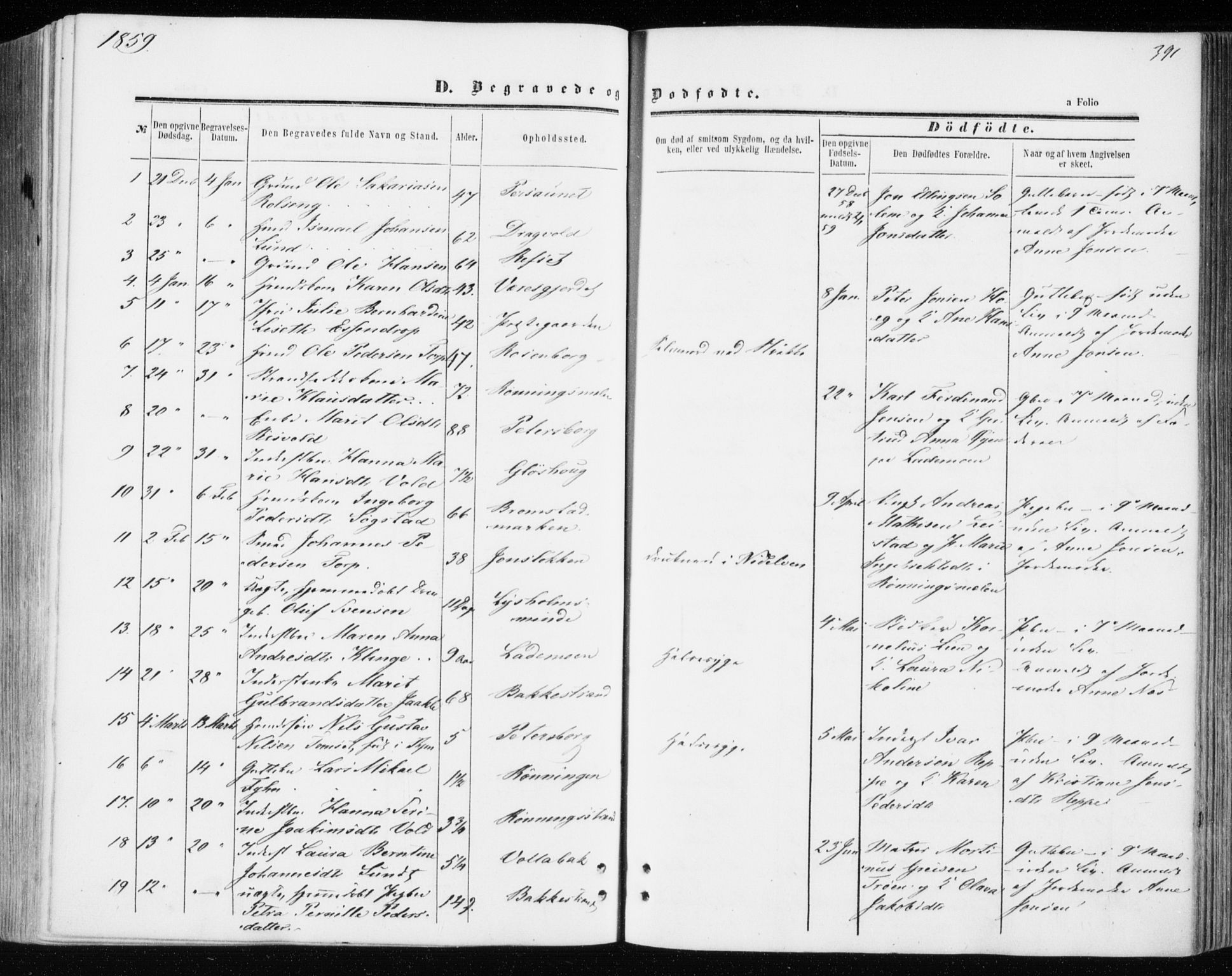 Ministerialprotokoller, klokkerbøker og fødselsregistre - Sør-Trøndelag, SAT/A-1456/606/L0292: Parish register (official) no. 606A07, 1856-1865, p. 391