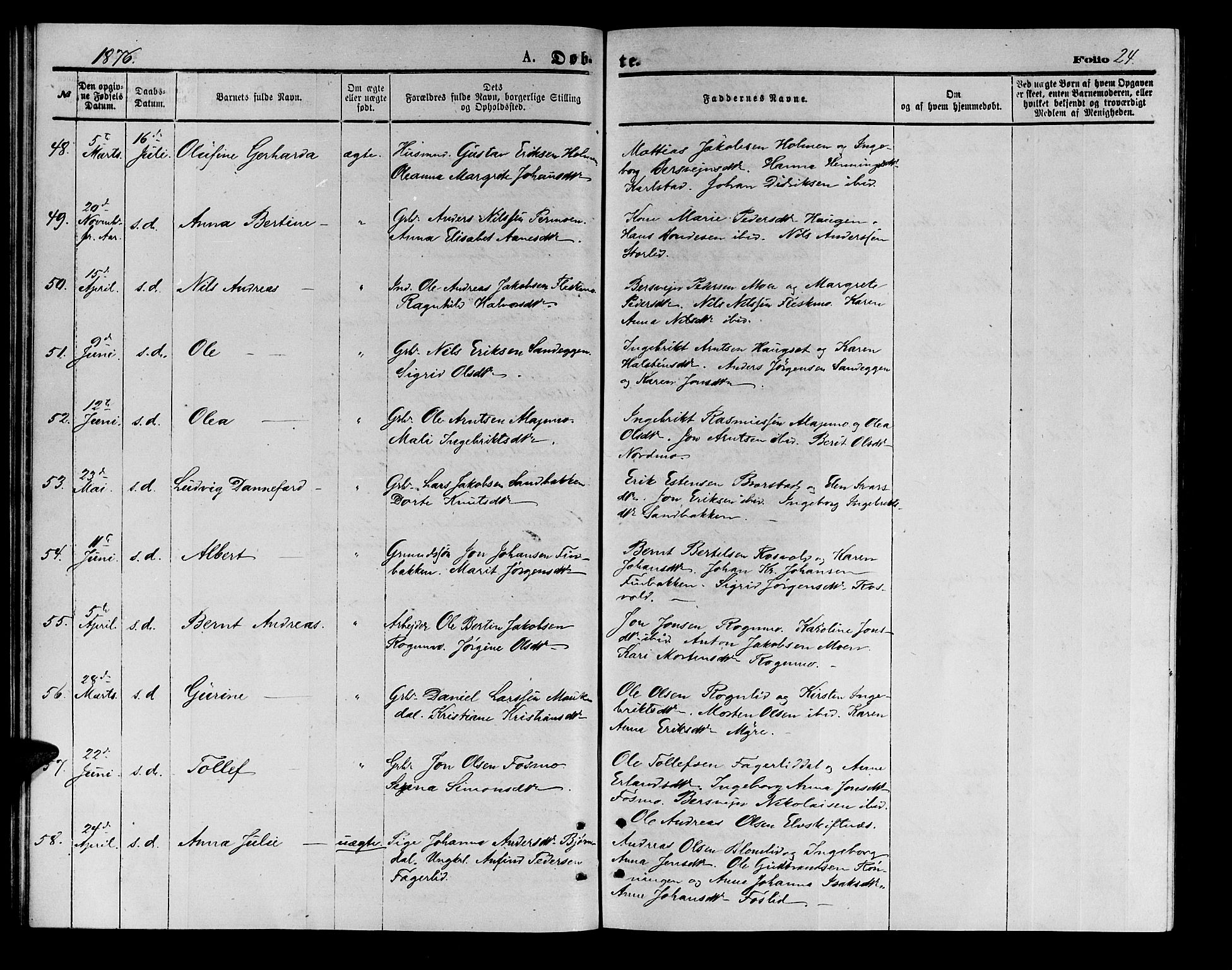 Målselv sokneprestembete, AV/SATØ-S-1311/G/Ga/Gab/L0003klokker: Parish register (copy) no. 3, 1874-1885, p. 24