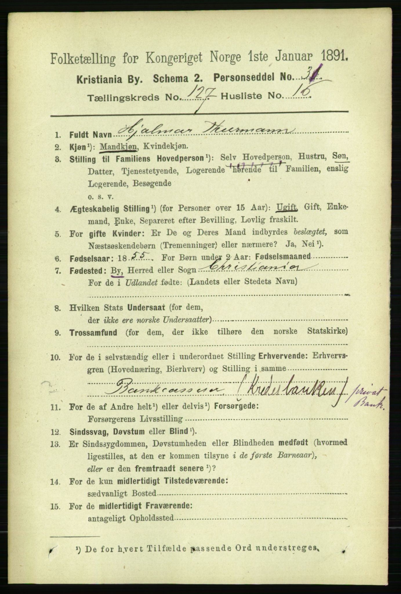 RA, 1891 census for 0301 Kristiania, 1891, p. 68381