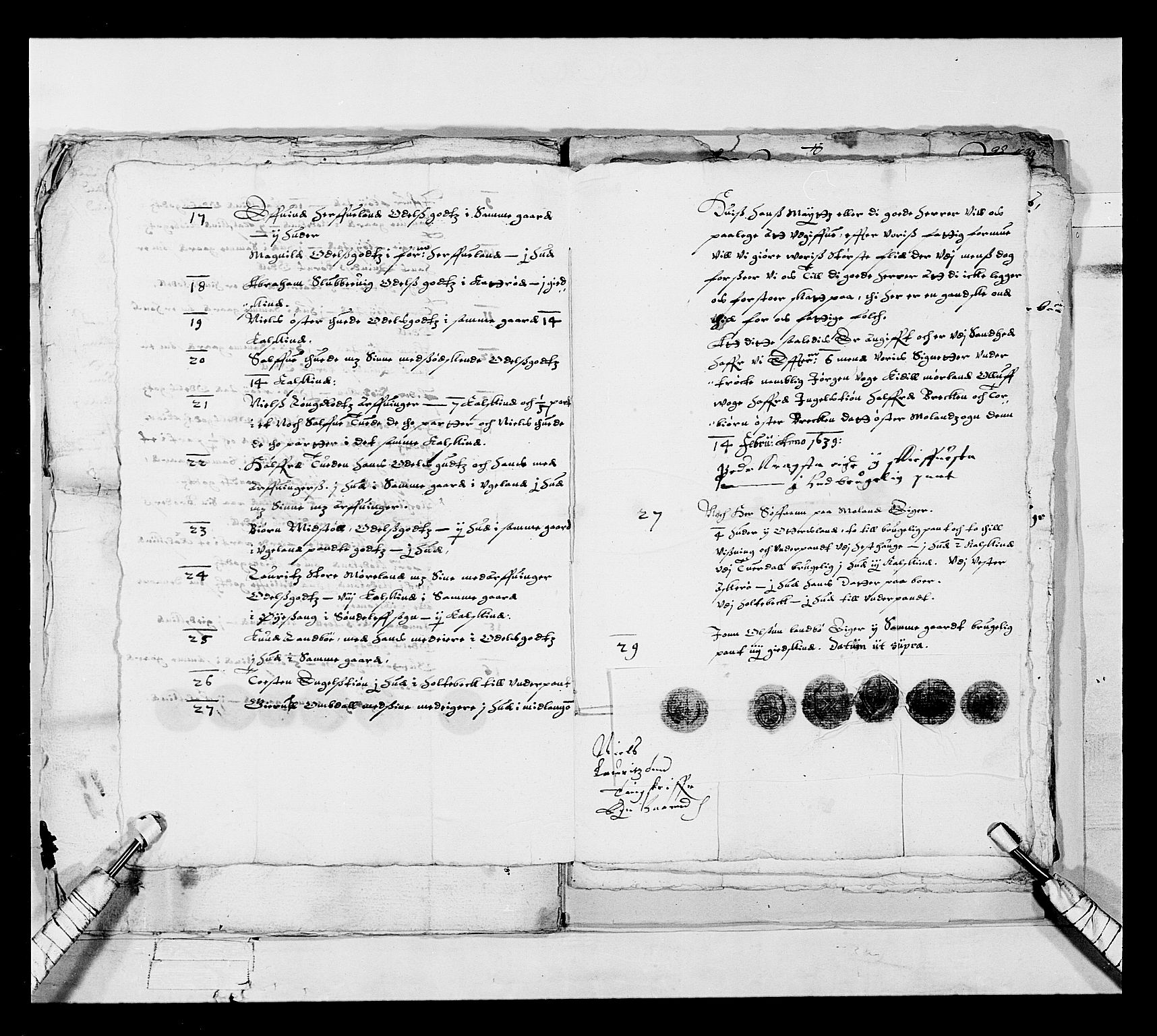 Stattholderembetet 1572-1771, AV/RA-EA-2870/Ek/L0018/0002: Jordebøker 1633-1658: / Odelsjordebøker for en del av Nedenes len, 1639, p. 8