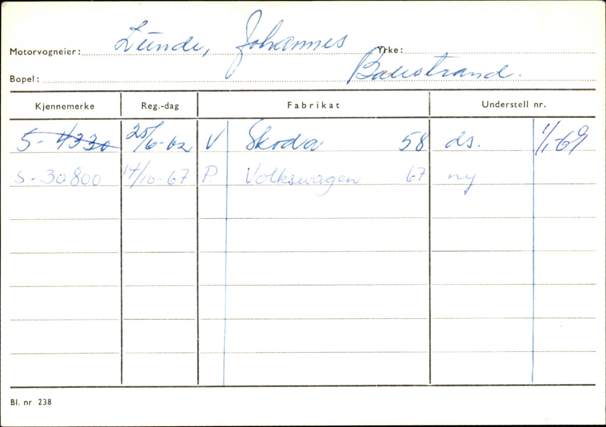 Statens vegvesen, Sogn og Fjordane vegkontor, AV/SAB-A-5301/4/F/L0132: Eigarregister Askvoll A-Å. Balestrand A-Å, 1945-1975, p. 2007