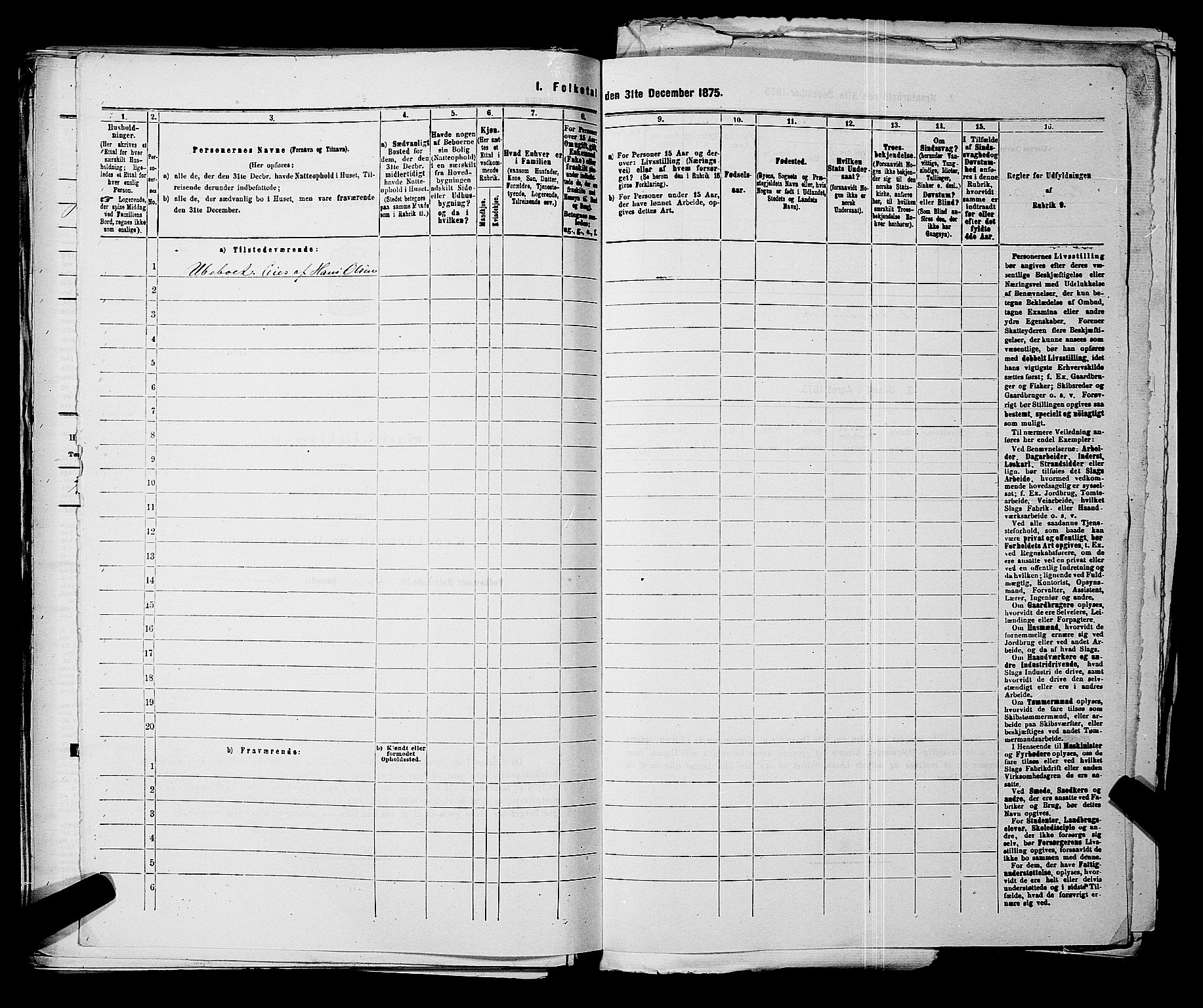 RA, 1875 census for 0136P Rygge, 1875, p. 285