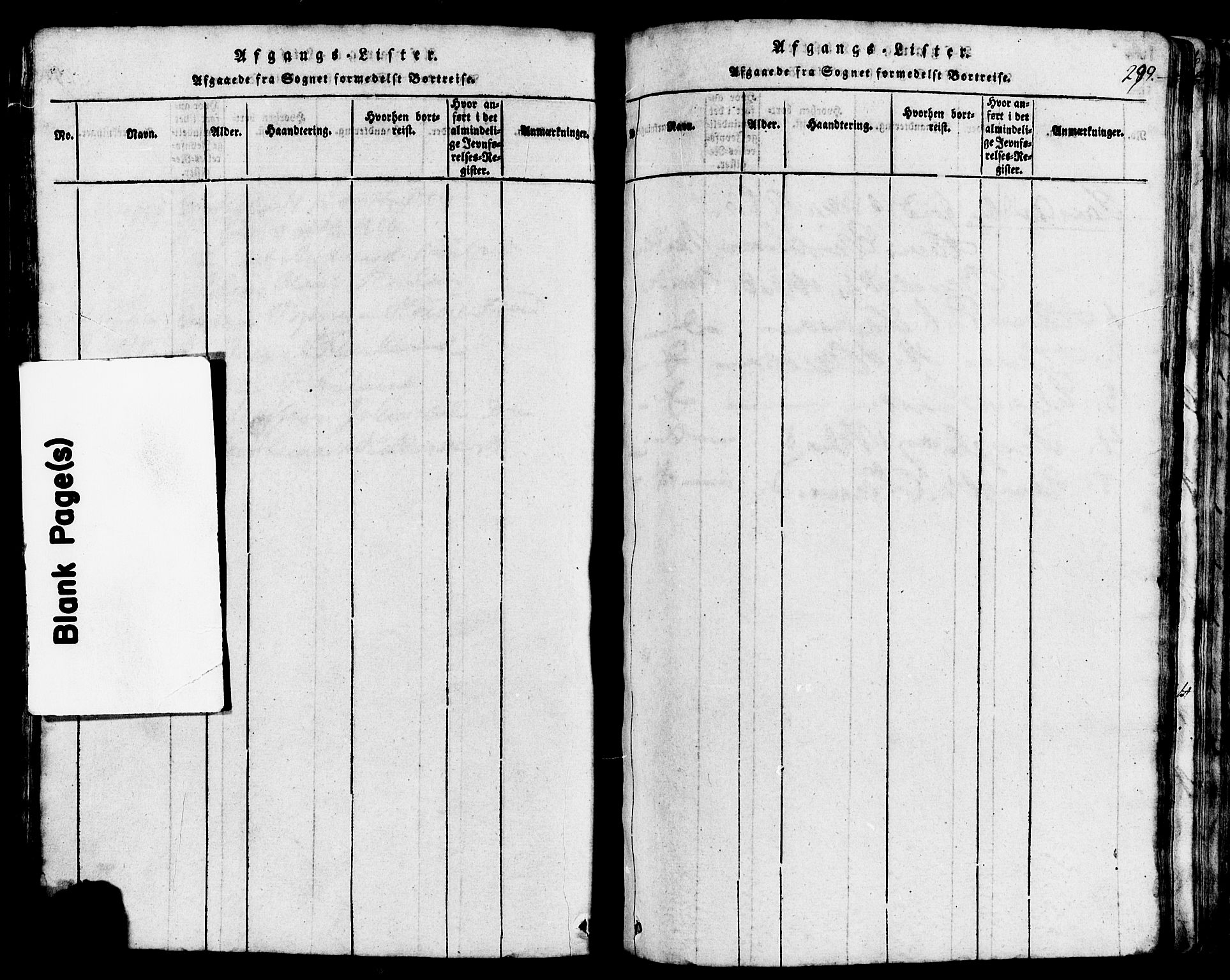 Lund sokneprestkontor, AV/SAST-A-101809/S07/L0002: Parish register (copy) no. B 2, 1816-1832, p. 299