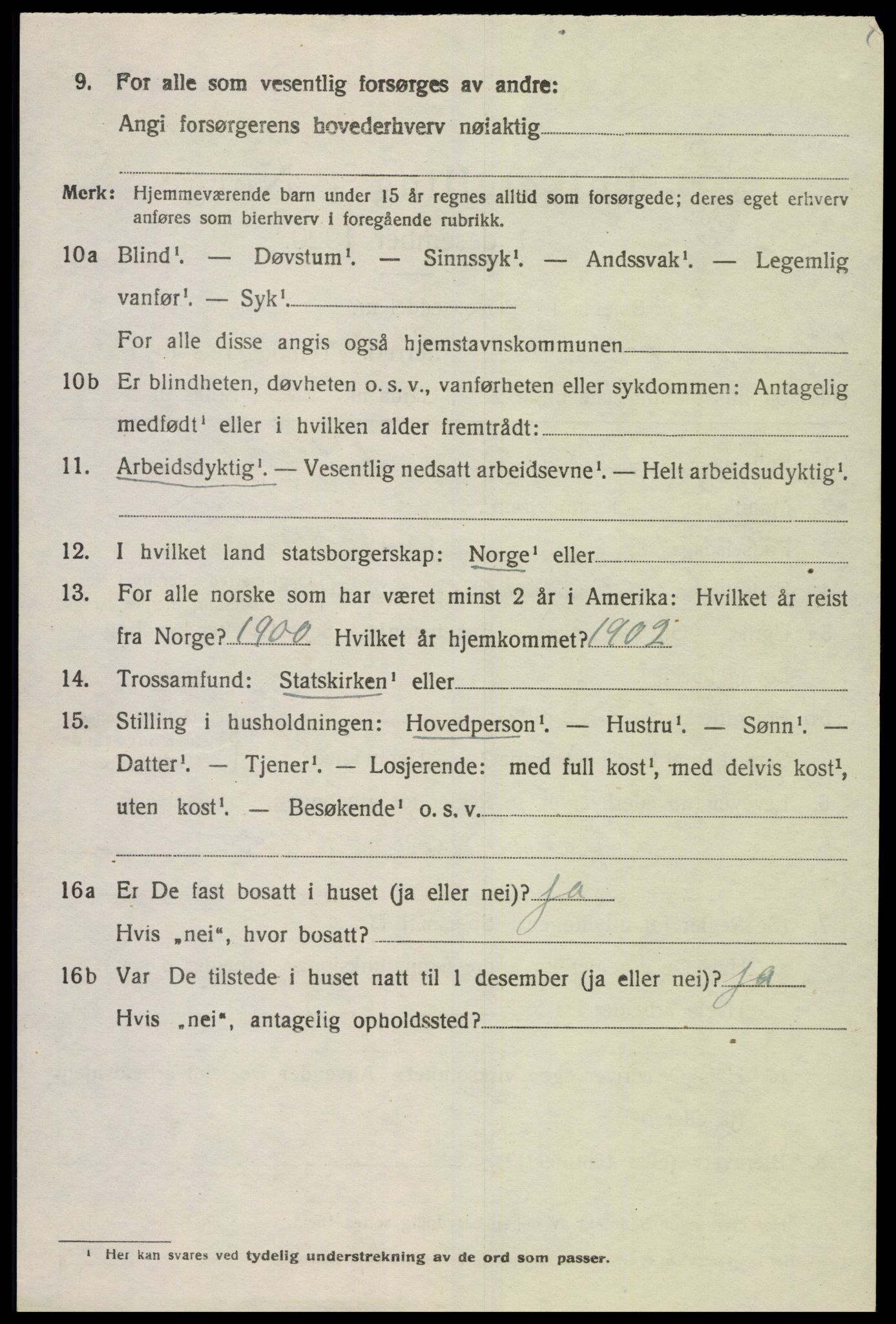 SAK, 1920 census for Spangereid, 1920, p. 1704