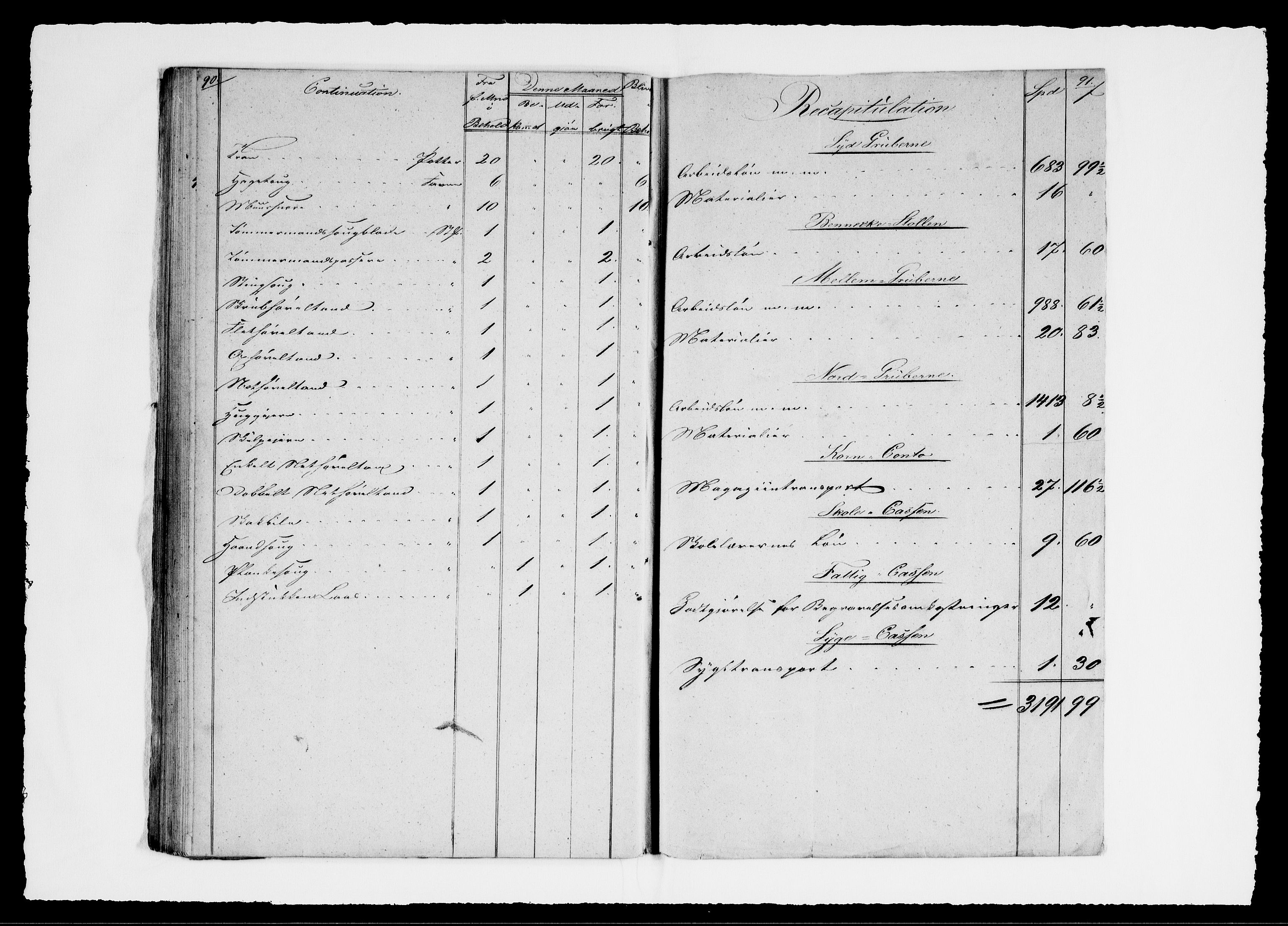 Modums Blaafarveværk, AV/RA-PA-0157/G/Gd/Gdd/L0263/0001: -- / Regning over gruver pukkverk m.v., 1837, p. 49