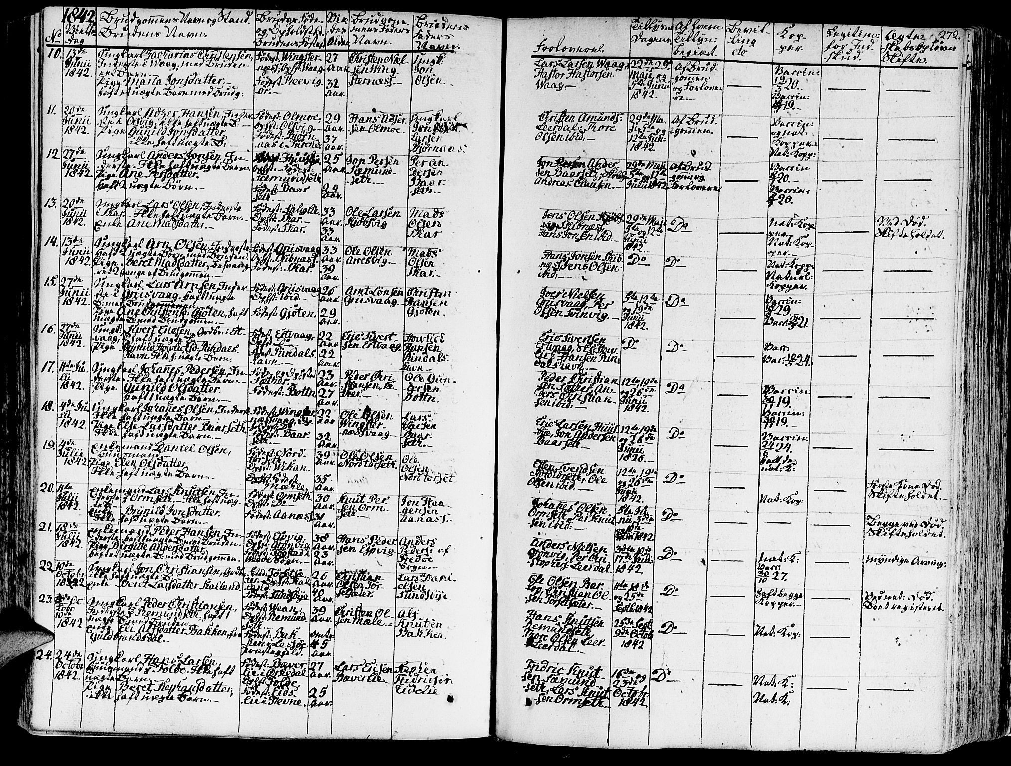 Ministerialprotokoller, klokkerbøker og fødselsregistre - Møre og Romsdal, AV/SAT-A-1454/578/L0904: Parish register (official) no. 578A03, 1836-1858, p. 272