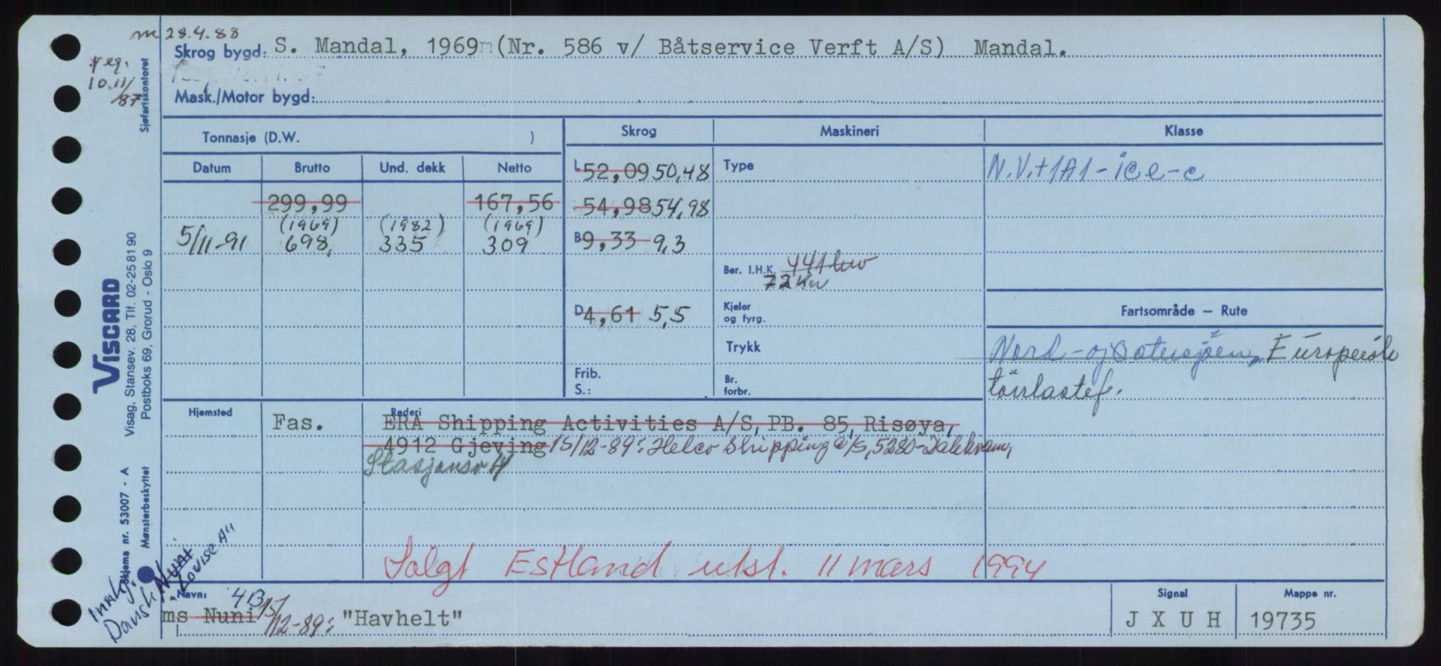 Sjøfartsdirektoratet med forløpere, Skipsmålingen, RA/S-1627/H/Hd/L0014: Fartøy, H-Havl, p. 575