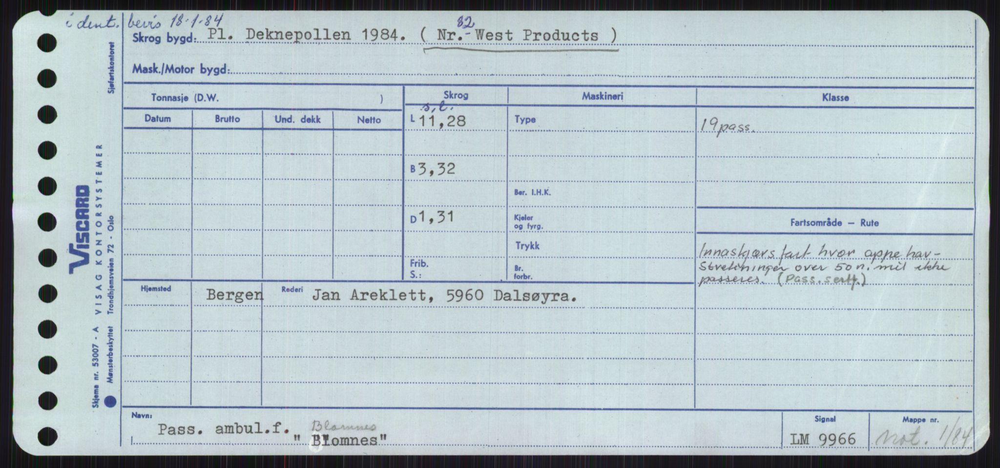 Sjøfartsdirektoratet med forløpere, Skipsmålingen, RA/S-1627/H/Ha/L0001/0002: Fartøy, A-Eig / Fartøy Bjør-Eig, p. 61