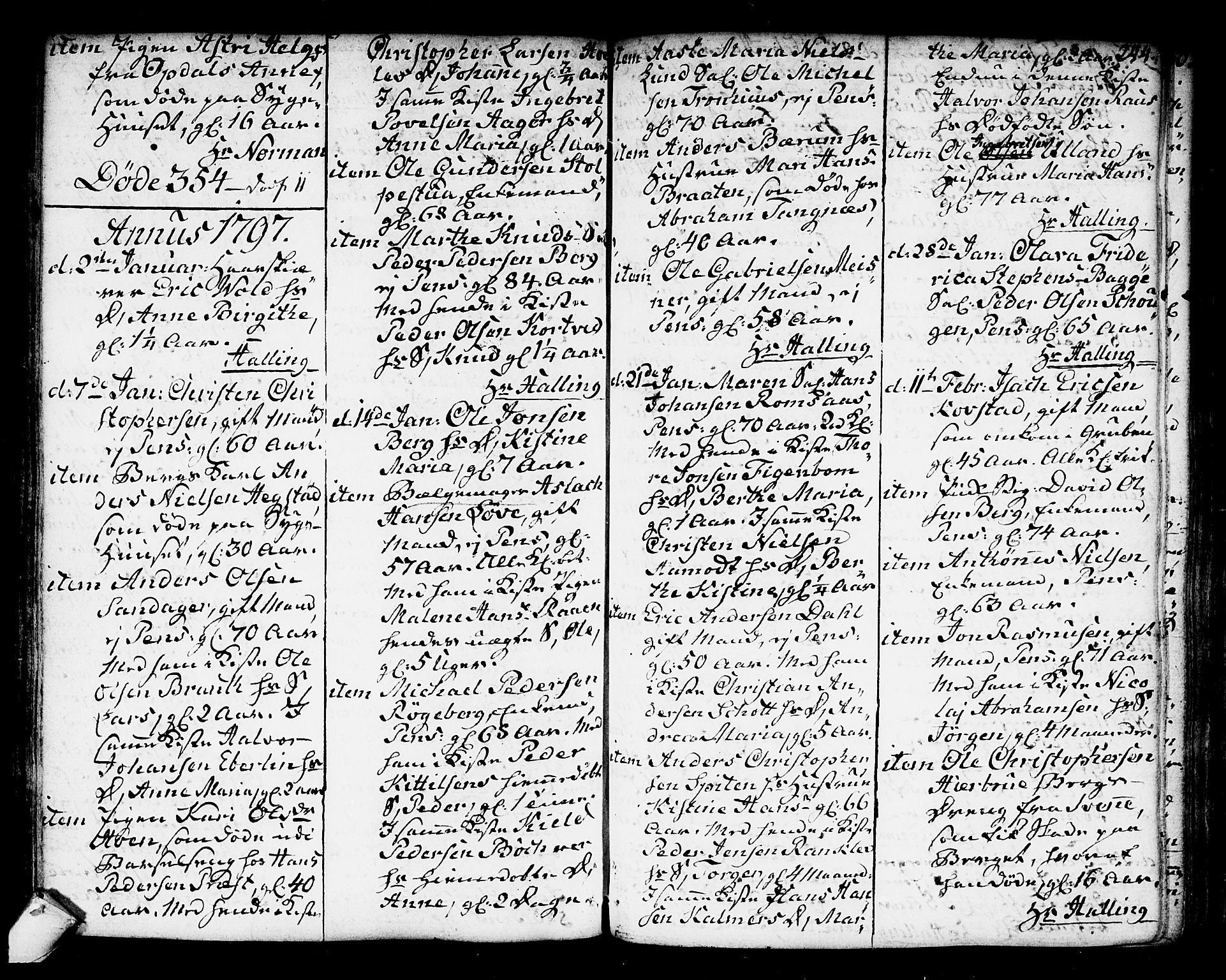 Kongsberg kirkebøker, SAKO/A-22/F/Fa/L0007: Parish register (official) no. I 7, 1795-1816, p. 244