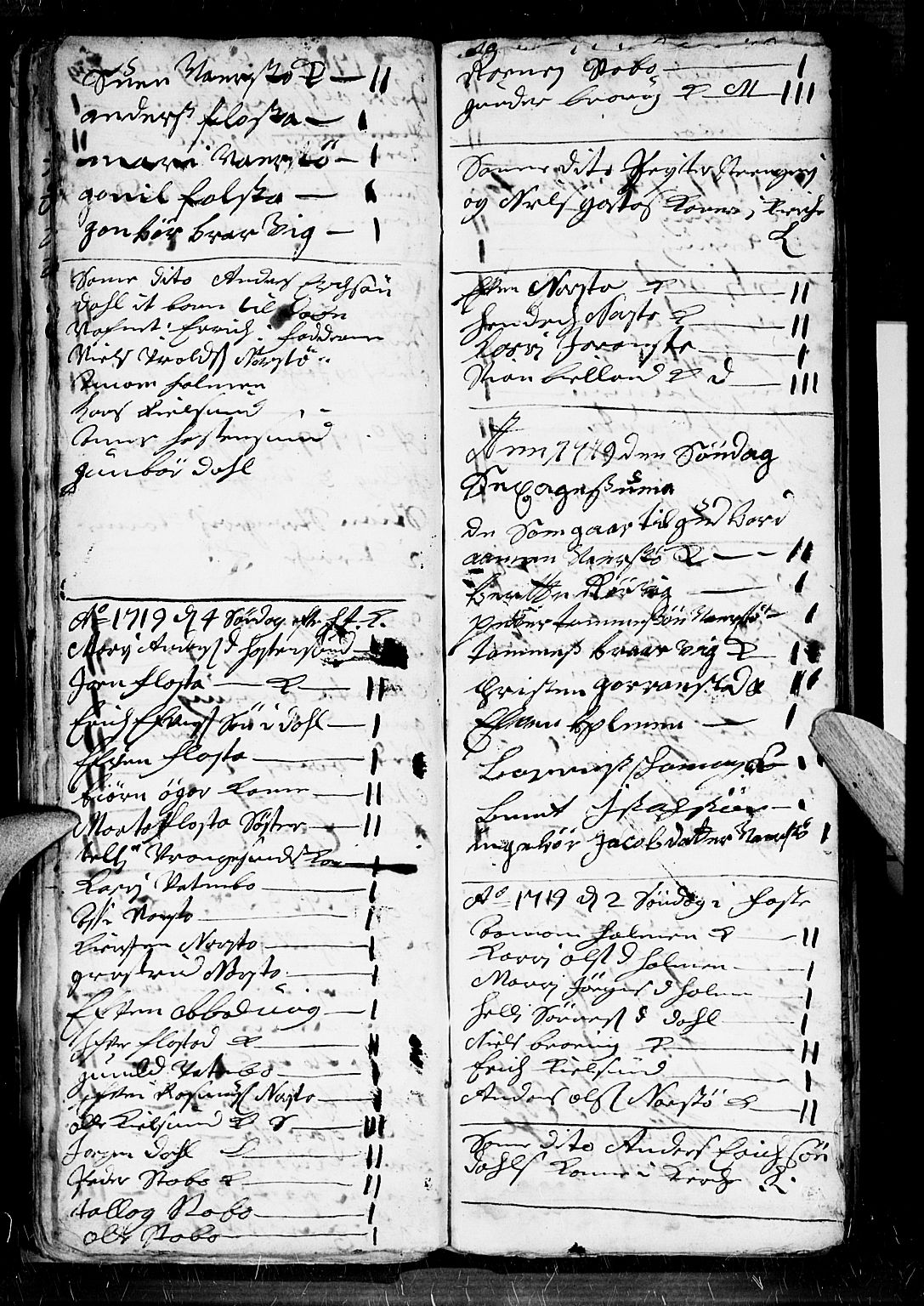 Dypvåg sokneprestkontor, AV/SAK-1111-0007/F/Fb/Fba/L0003: Parish register (copy) no. B 3, 1715-1738, p. 39