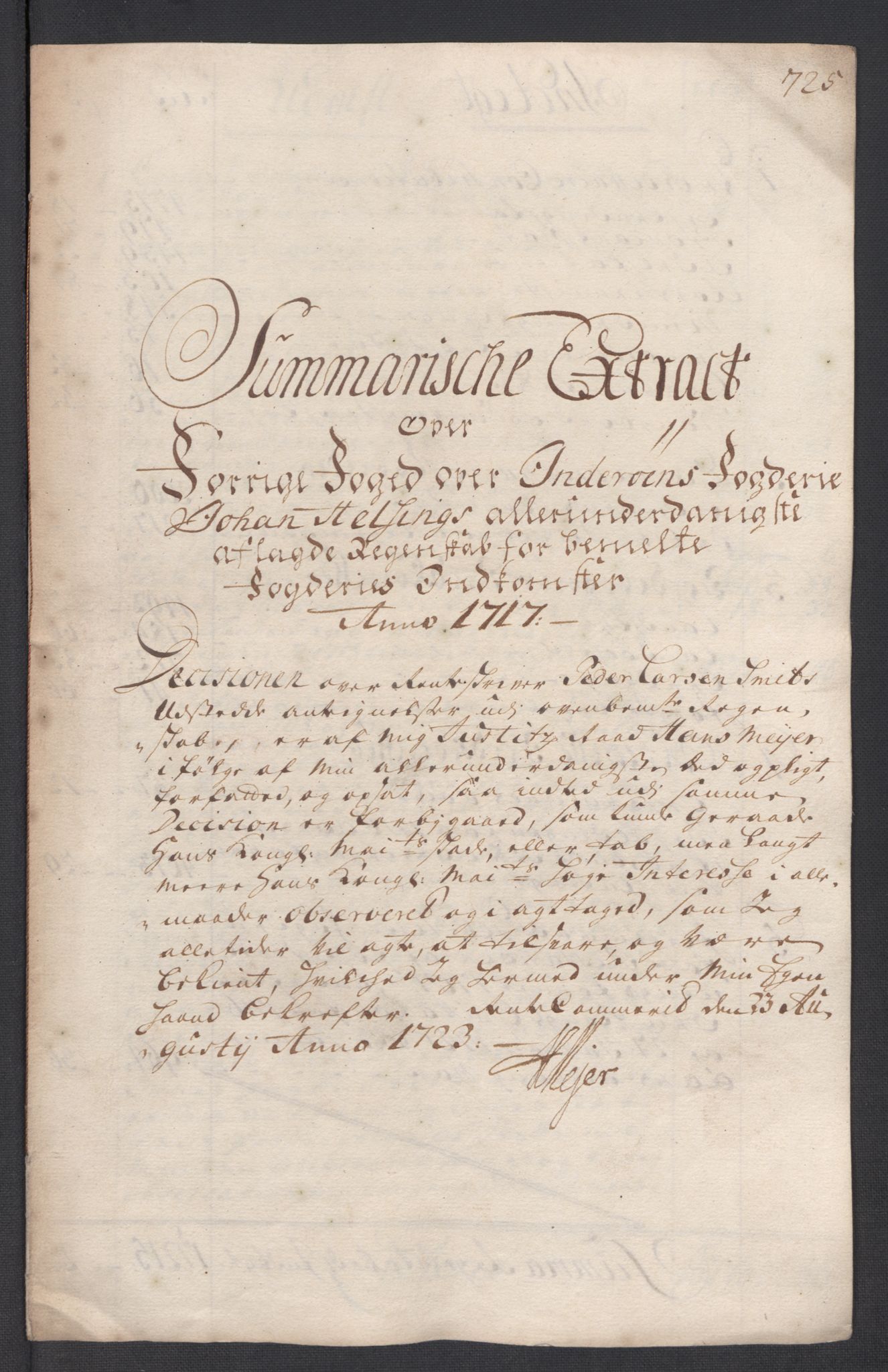 Rentekammeret inntil 1814, Reviderte regnskaper, Fogderegnskap, AV/RA-EA-4092/R63/L4325: Fogderegnskap Inderøy, 1717, p. 11