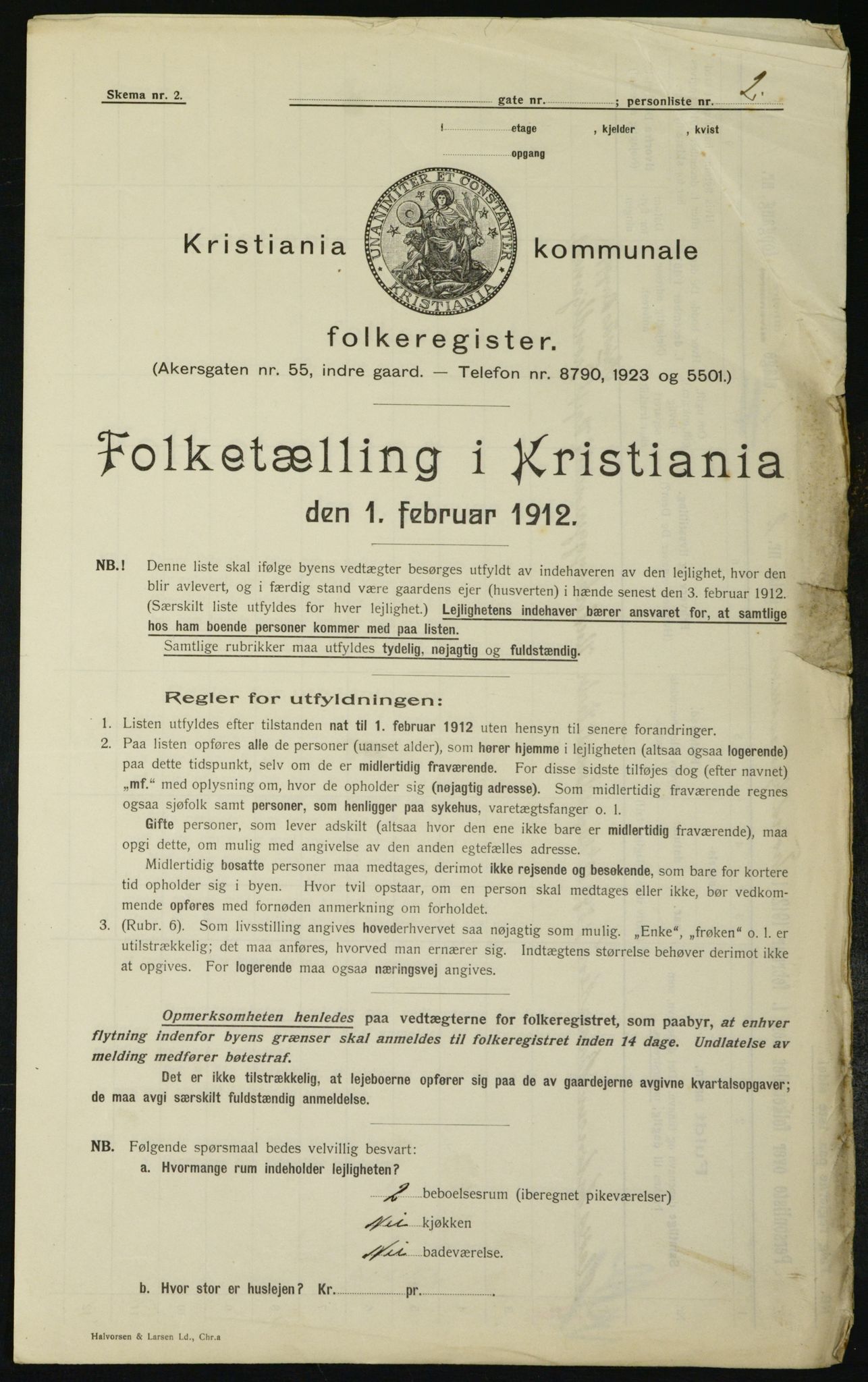 OBA, Municipal Census 1912 for Kristiania, 1912, p. 116011