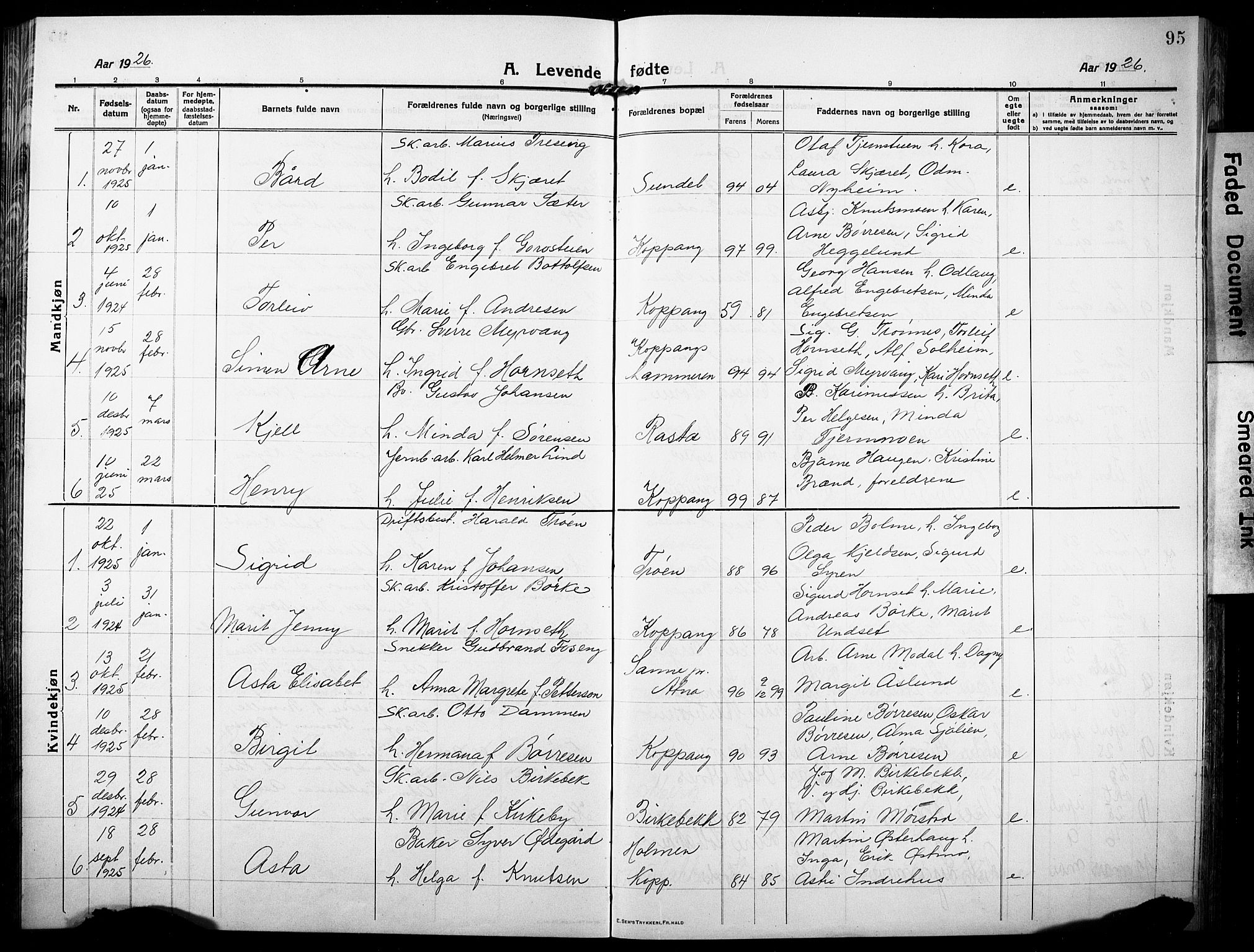 Stor-Elvdal prestekontor, AV/SAH-PREST-052/H/Ha/Hab/L0005: Parish register (copy) no. 5, 1913-1932, p. 95