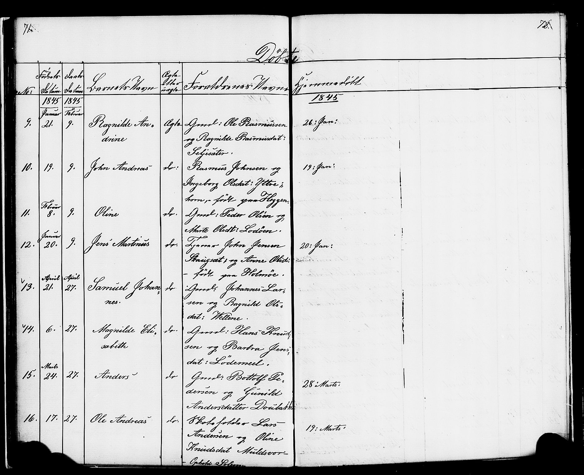 Hornindal sokneprestembete, AV/SAB-A-82401/H/Haa/Haaa/L0001: Parish register (official) no. A 1, 1837-1866, p. 72-73