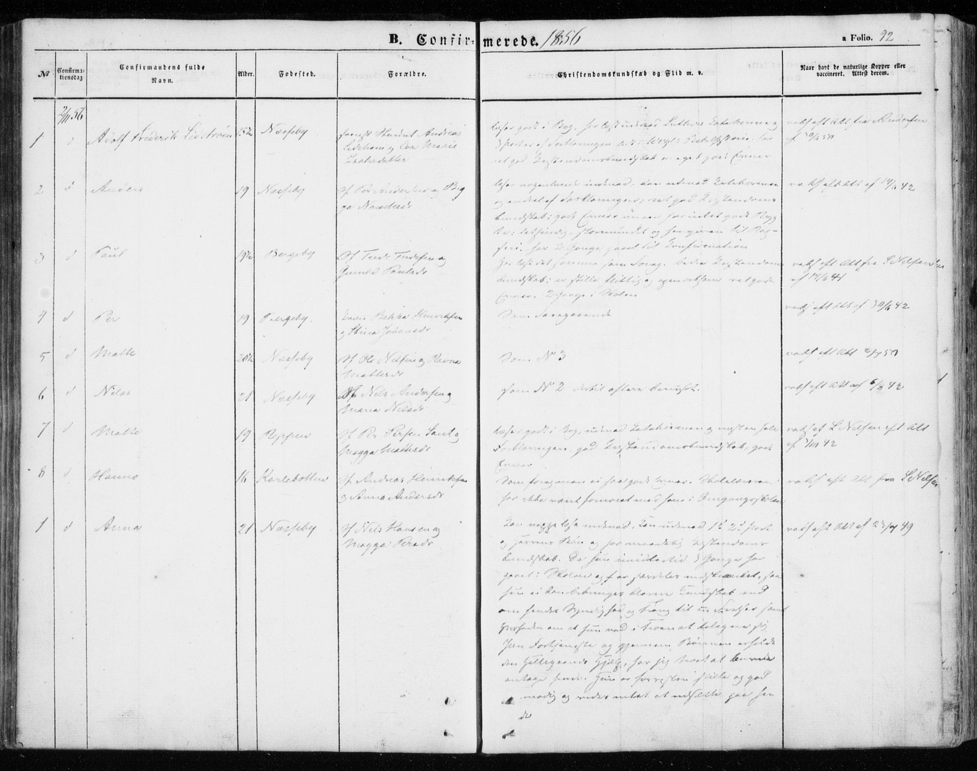 Nesseby sokneprestkontor, SATØ/S-1330/H/Ha/L0002kirke: Parish register (official) no. 2, 1856-1864, p. 92