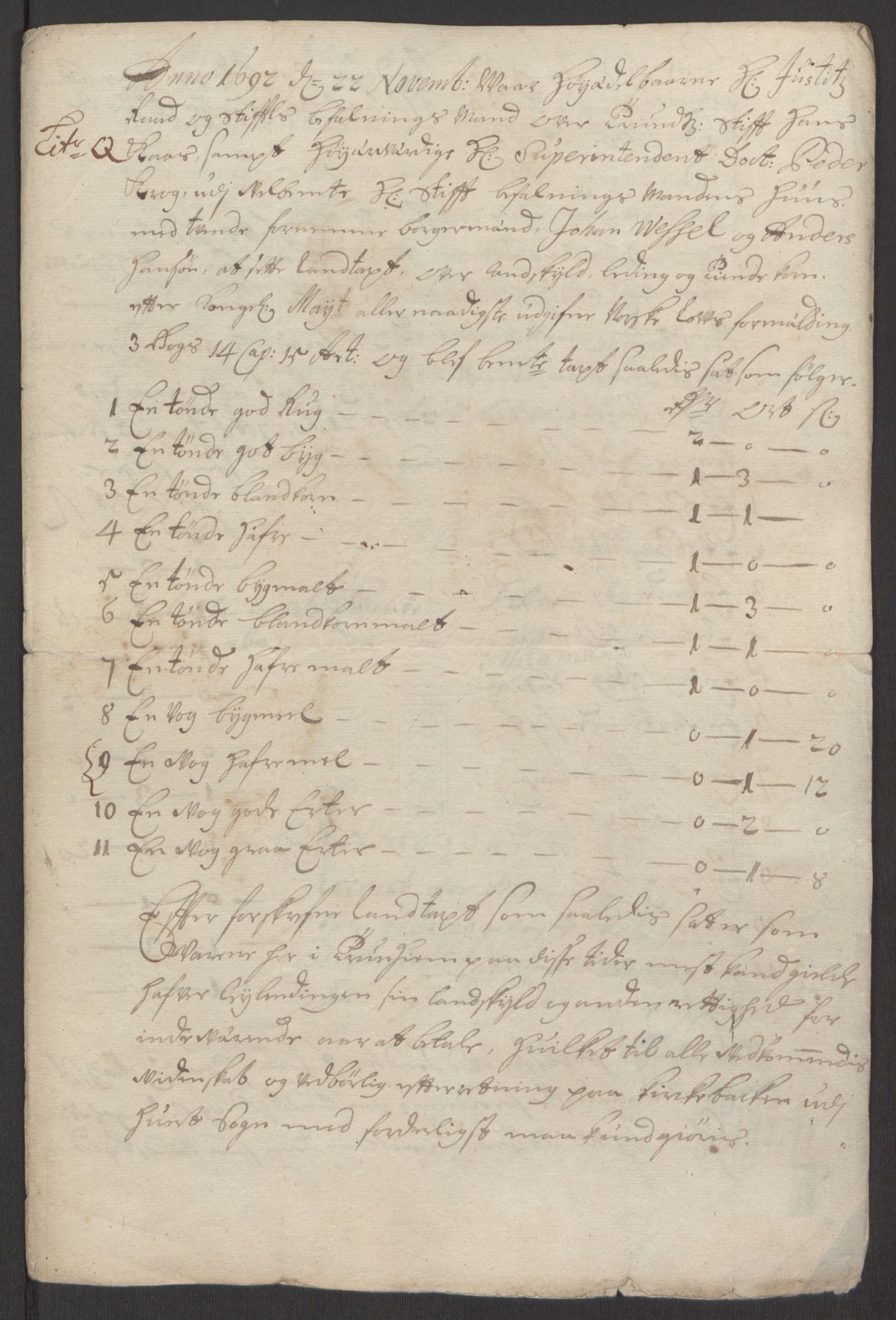 Rentekammeret inntil 1814, Reviderte regnskaper, Fogderegnskap, RA/EA-4092/R64/L4424: Fogderegnskap Namdal, 1692-1695, p. 110