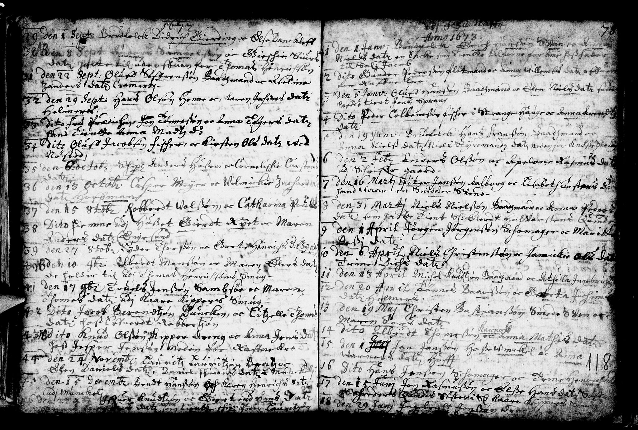 Nykirken Sokneprestembete, SAB/A-77101/H/Haa/L0001: Parish register (official) no. A 1, 1668-1820, p. 118