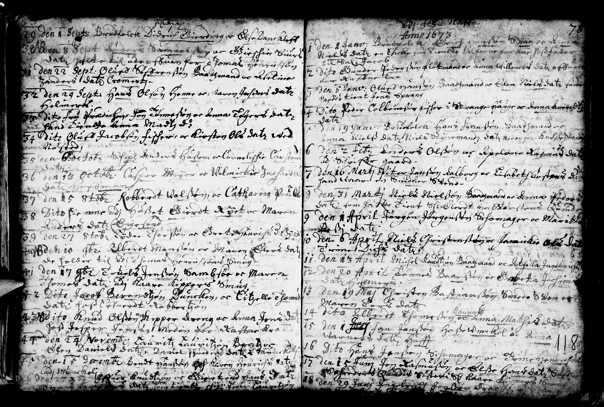 Nykirken Sokneprestembete, AV/SAB-A-77101/H/Haa/L0001: Parish register (official) no. A 1, 1668-1820, p. 118