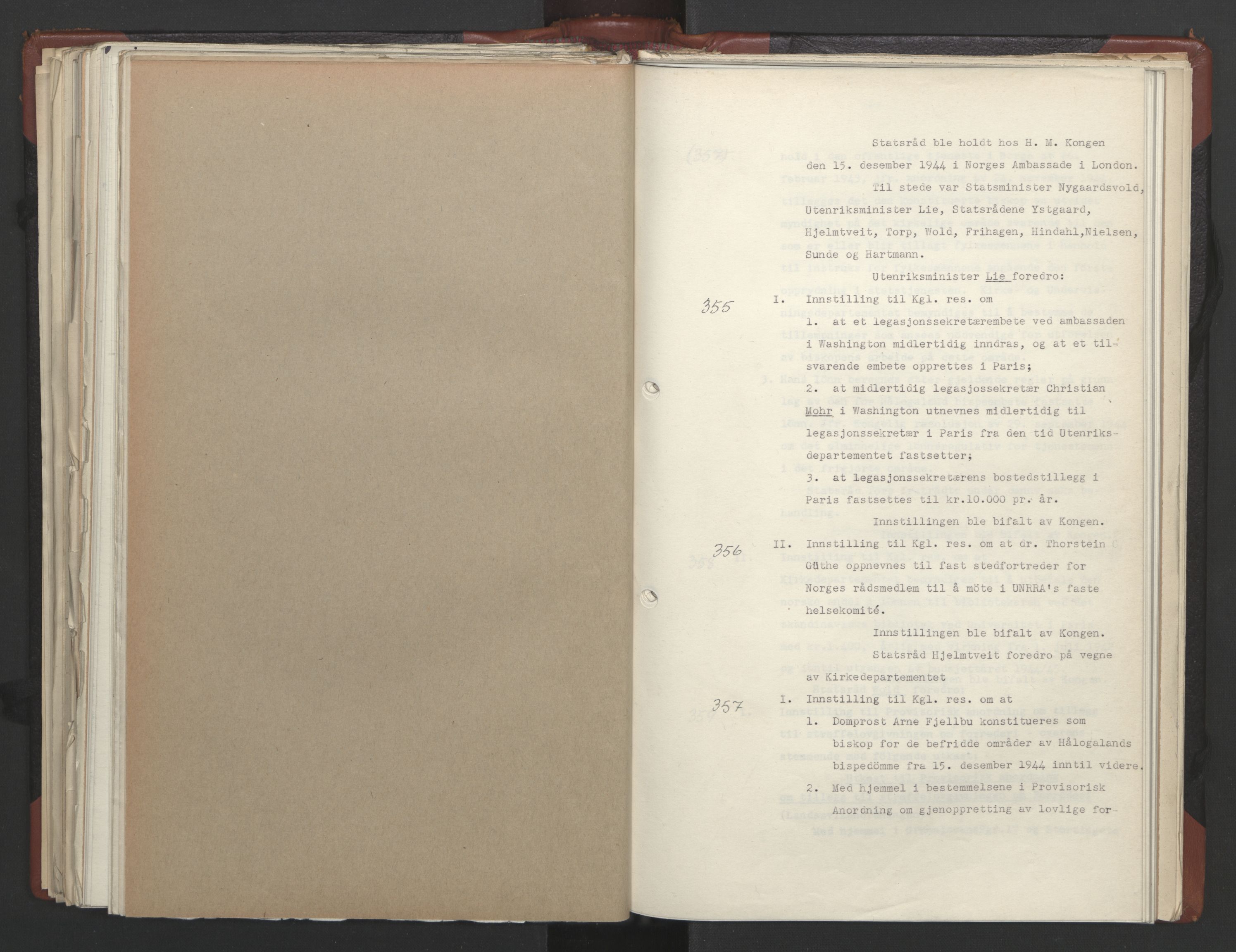 Statsrådssekretariatet, RA/S-1001/A/Ac/L0125: Kgl. res. 21/7-15/12, 1944, p. 217