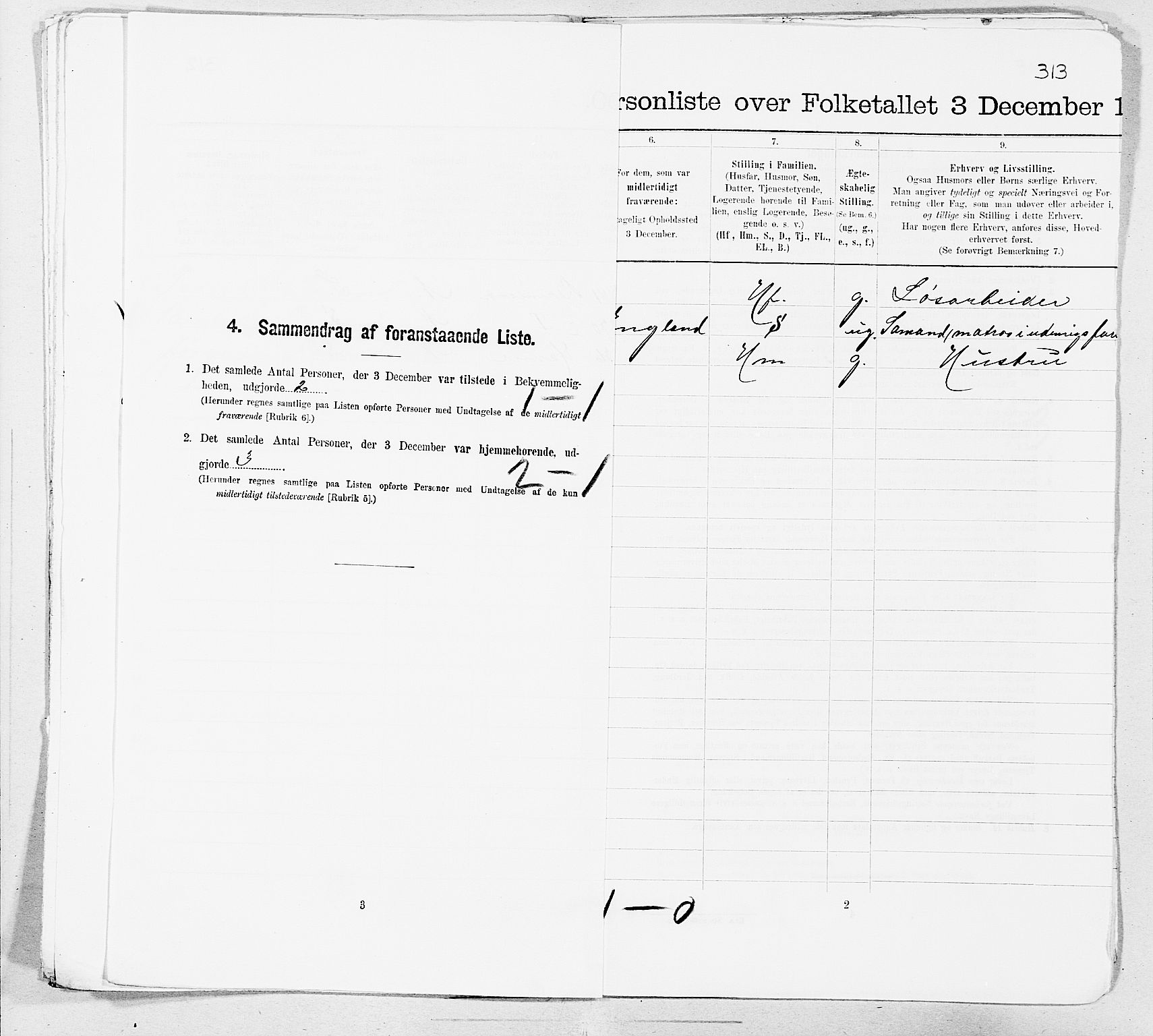 SAT, 1900 census for Kristiansund, 1900, p. 3559