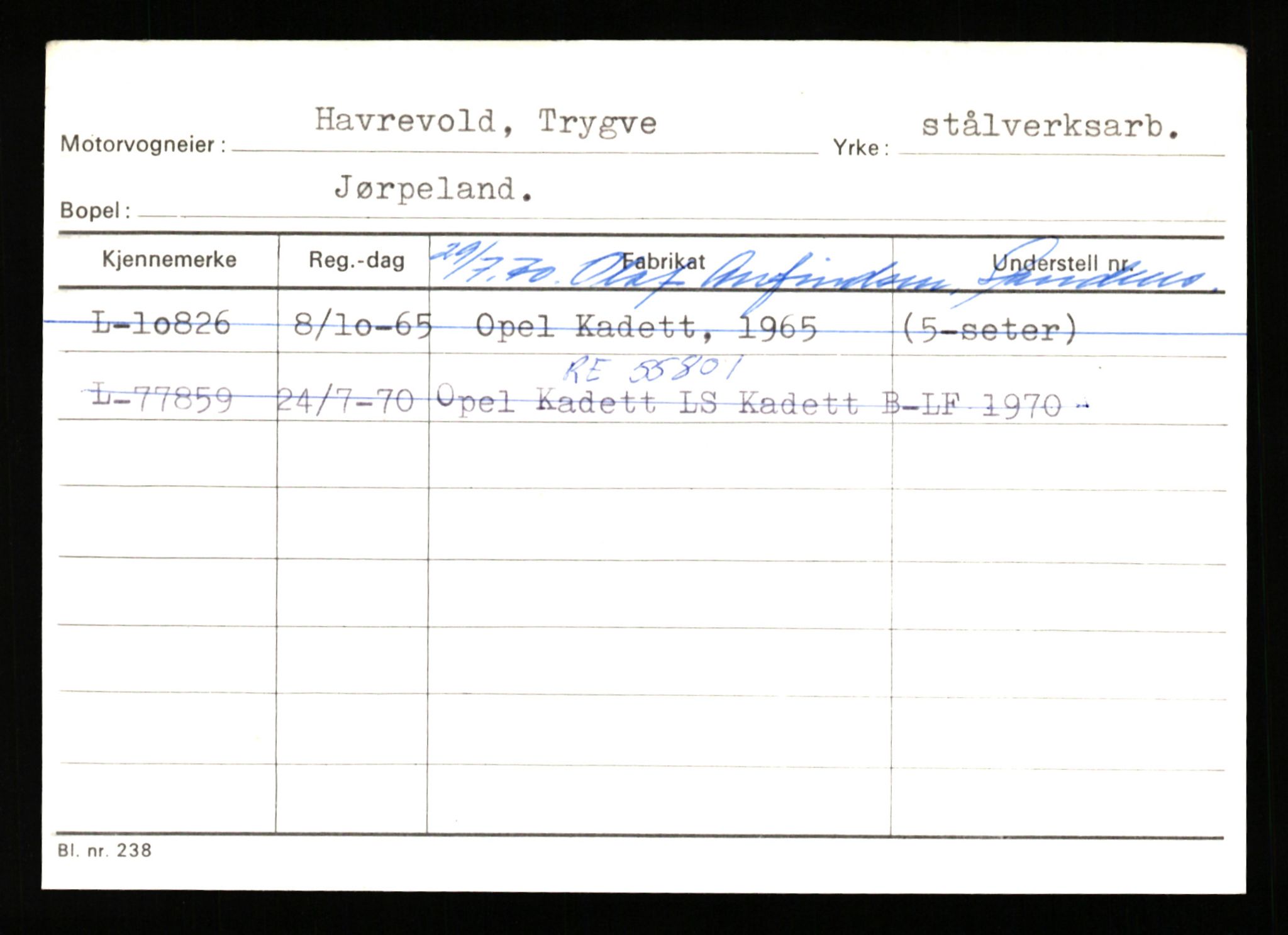 Stavanger trafikkstasjon, SAST/A-101942/0/H/L0014: Haver - Hermanrud, 1930-1971, p. 133