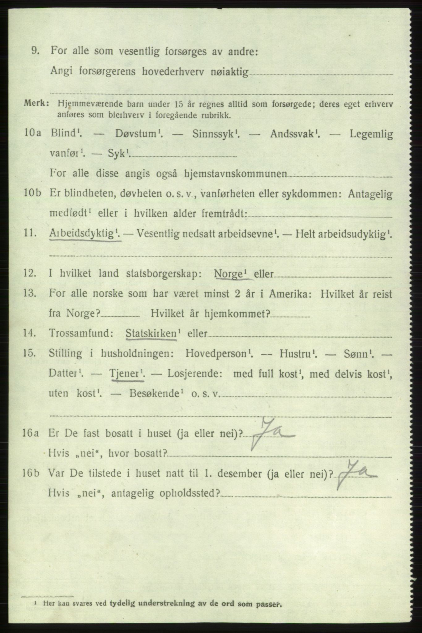 SAB, 1920 census for Etne, 1920, p. 3172